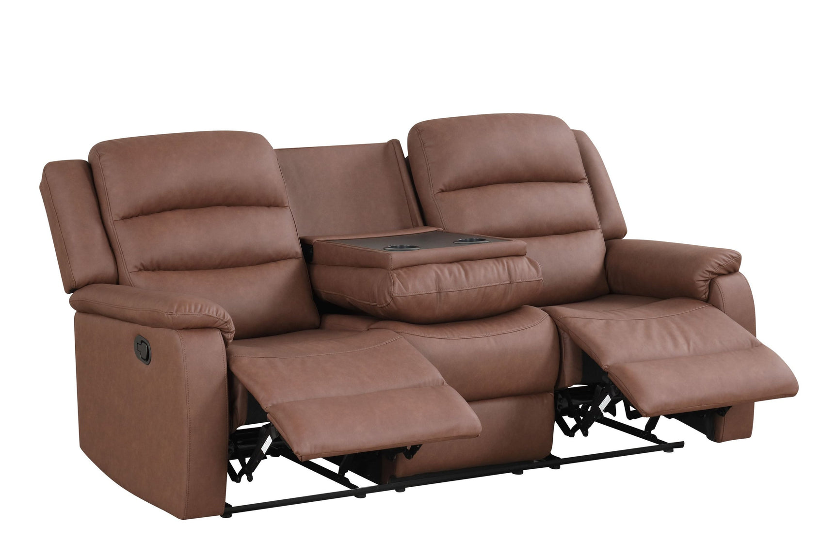 Hope Brown Polyester 3-Piece Reclining Set