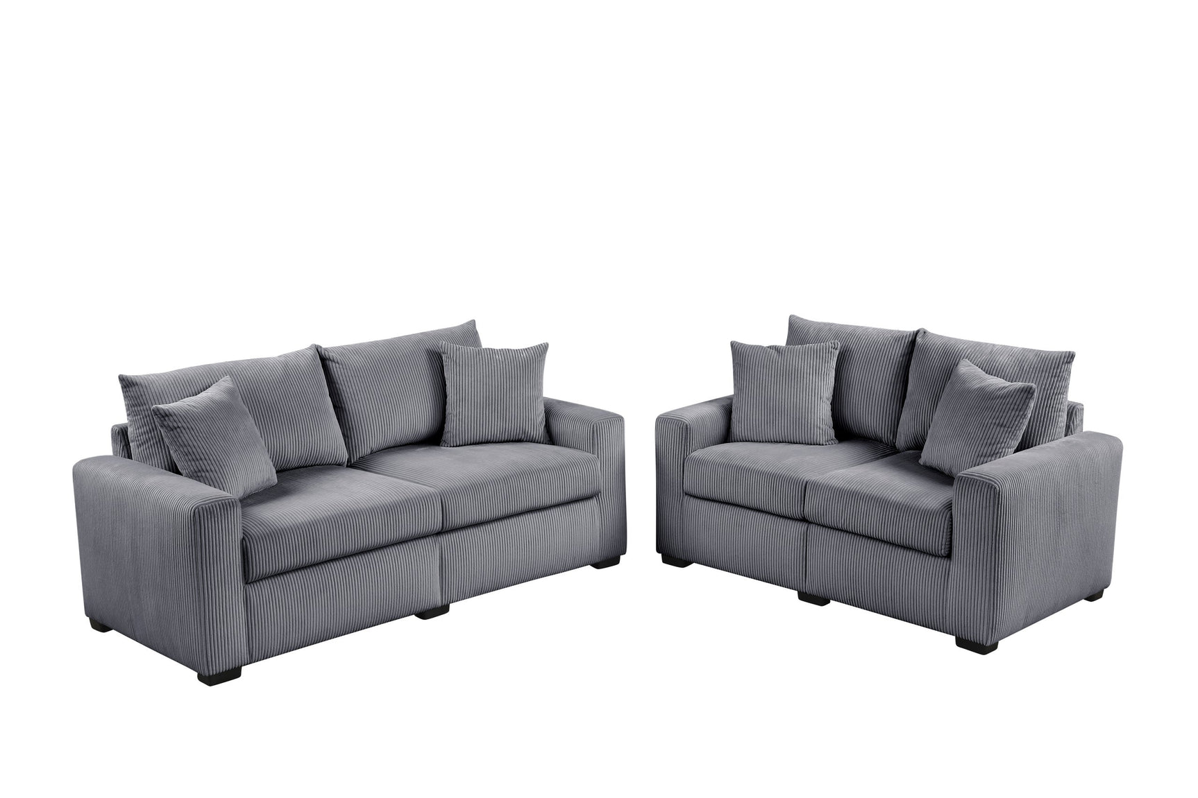 Hime Gray 2-Piece Living Room Set