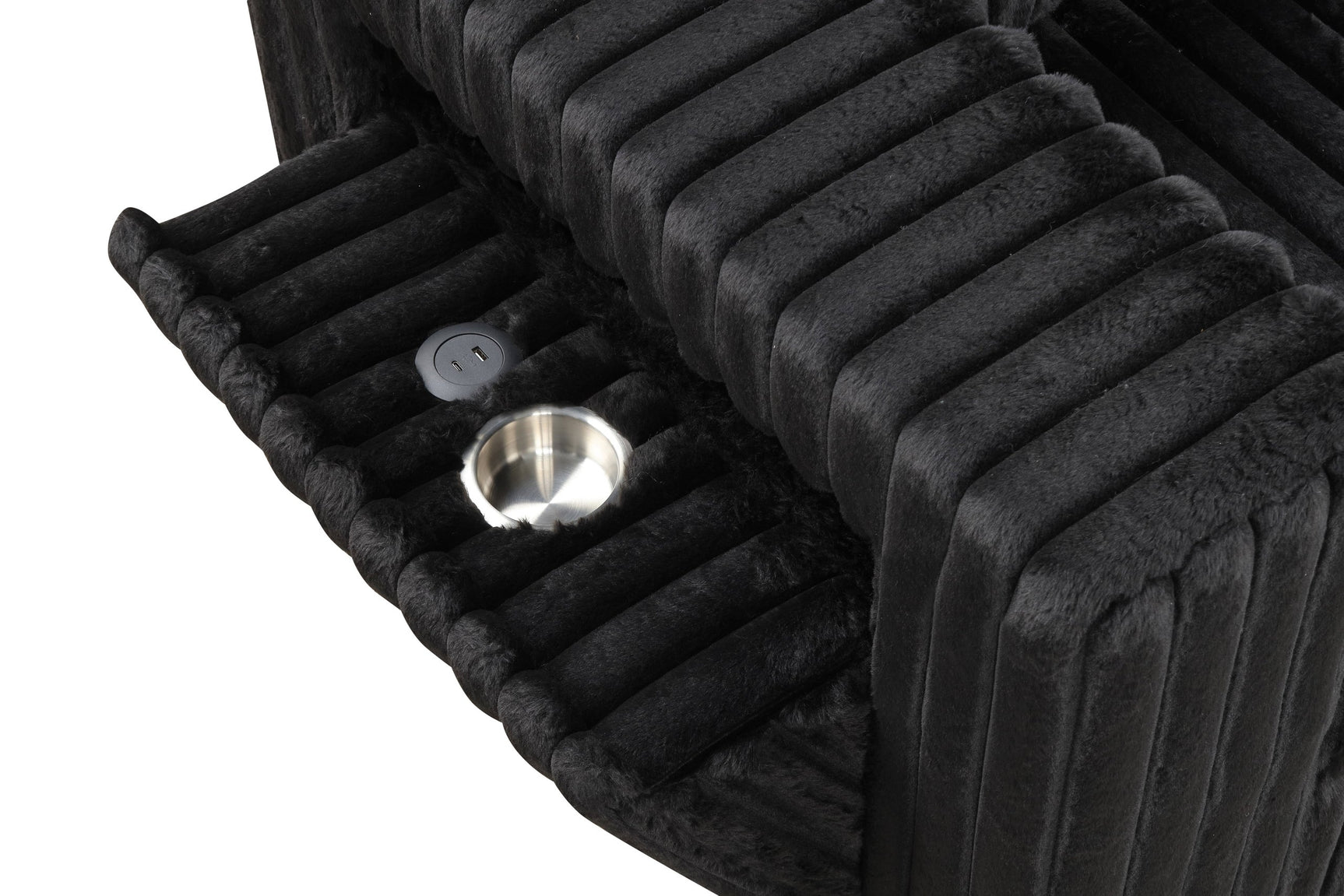 Fiven Black Reversible Sectional
