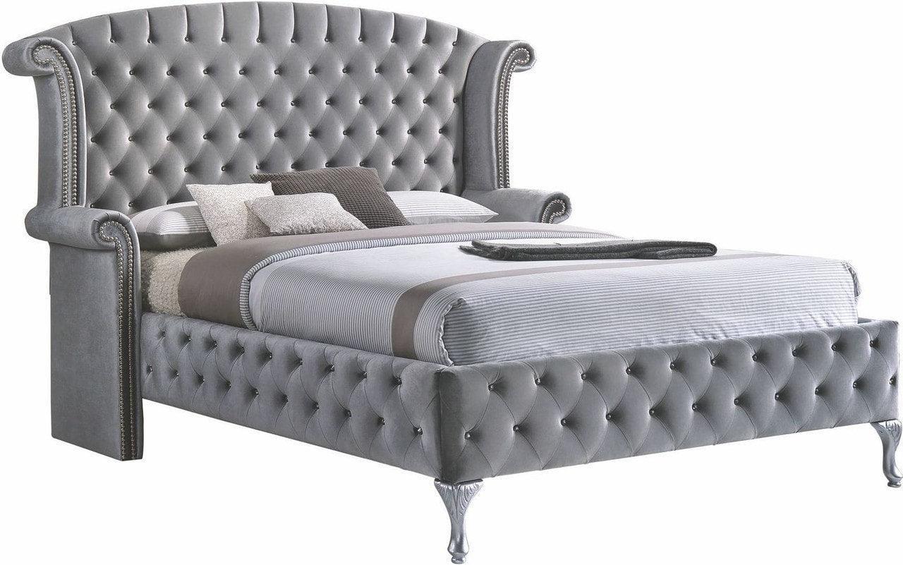 Diamond Palace Gray Bedroom Set - Ella Furniture