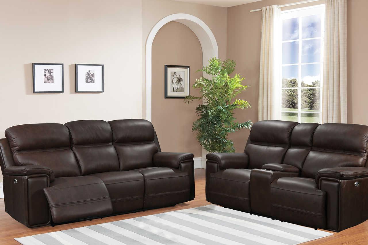 S7275 El Paso (Power\leather) (3Pcs Power Reclining Sofa, Loveseat And Recliner) - Ella Furniture