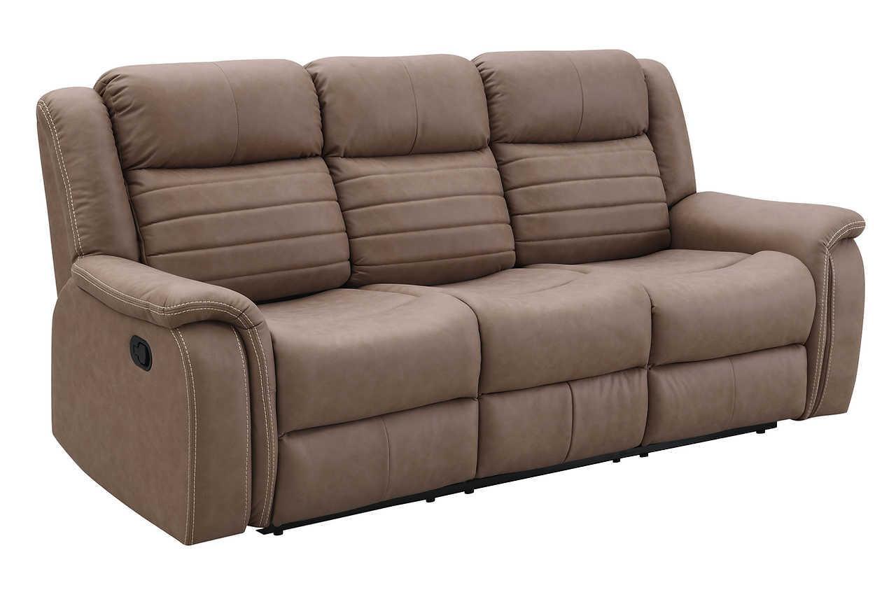 S7330 Max (Tan) (3Pc Sofa, Loveseat And Recliner) - Ella Furniture