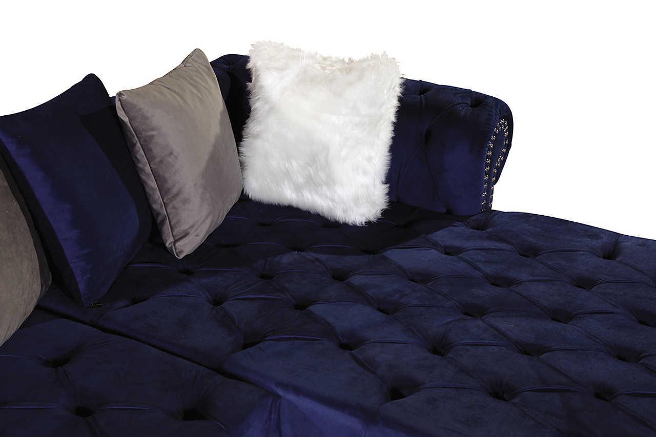 S8186 Milan Sectional (Blue) - Ella Furniture