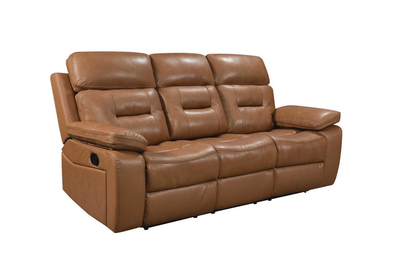 S8232 Dallas (Camel) (2Pcs Reclining Sofa And Loveseat (Leather Match)) - Ella Furniture