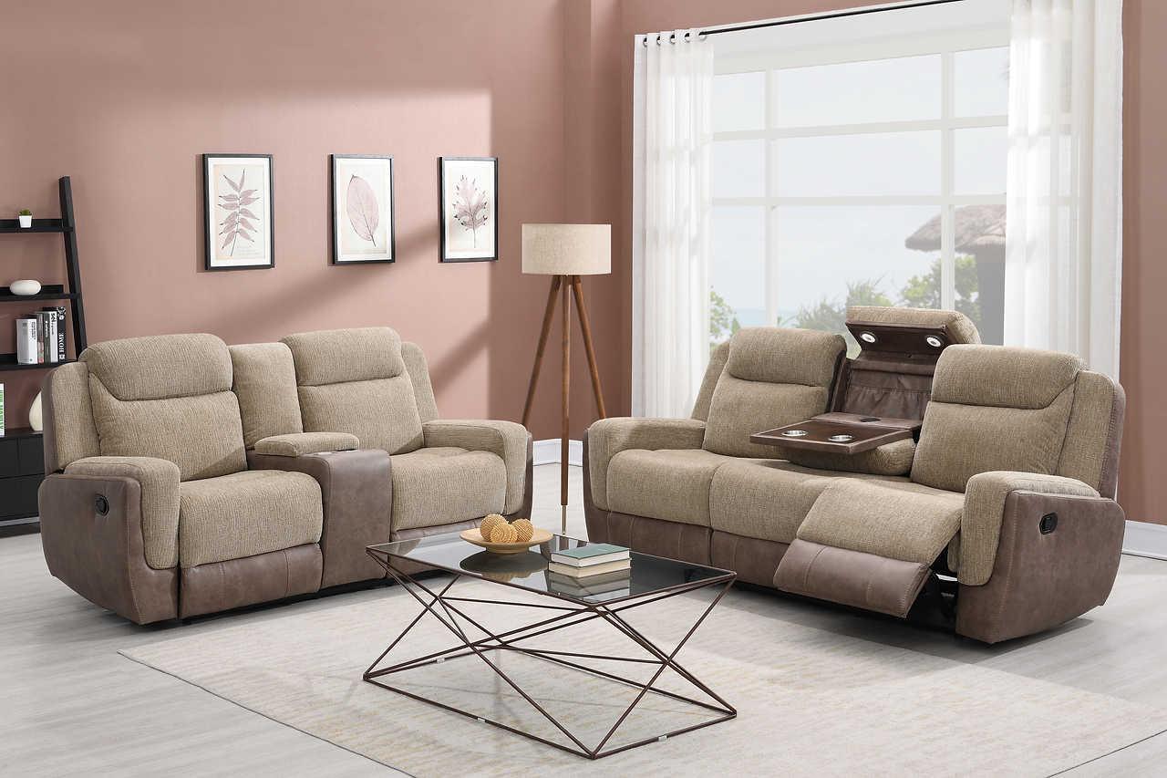 S9870 Wilbert (Brown) (3Pcs Reclining Sofa, Loveseat & Recliner) - Ella Furniture