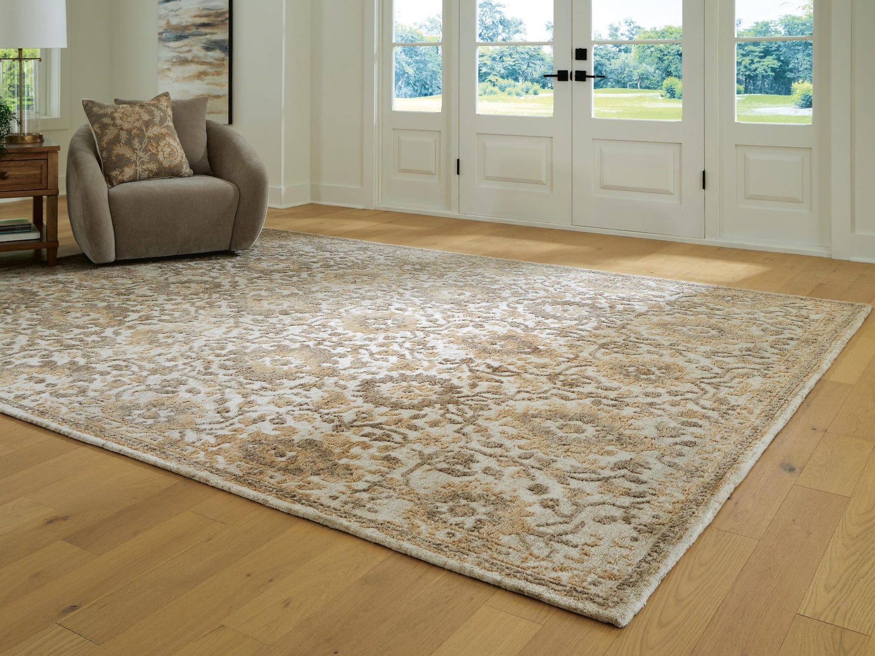 Sableridge Ivory/Taupe/Camel Extra Large Rug from Ella Furniture