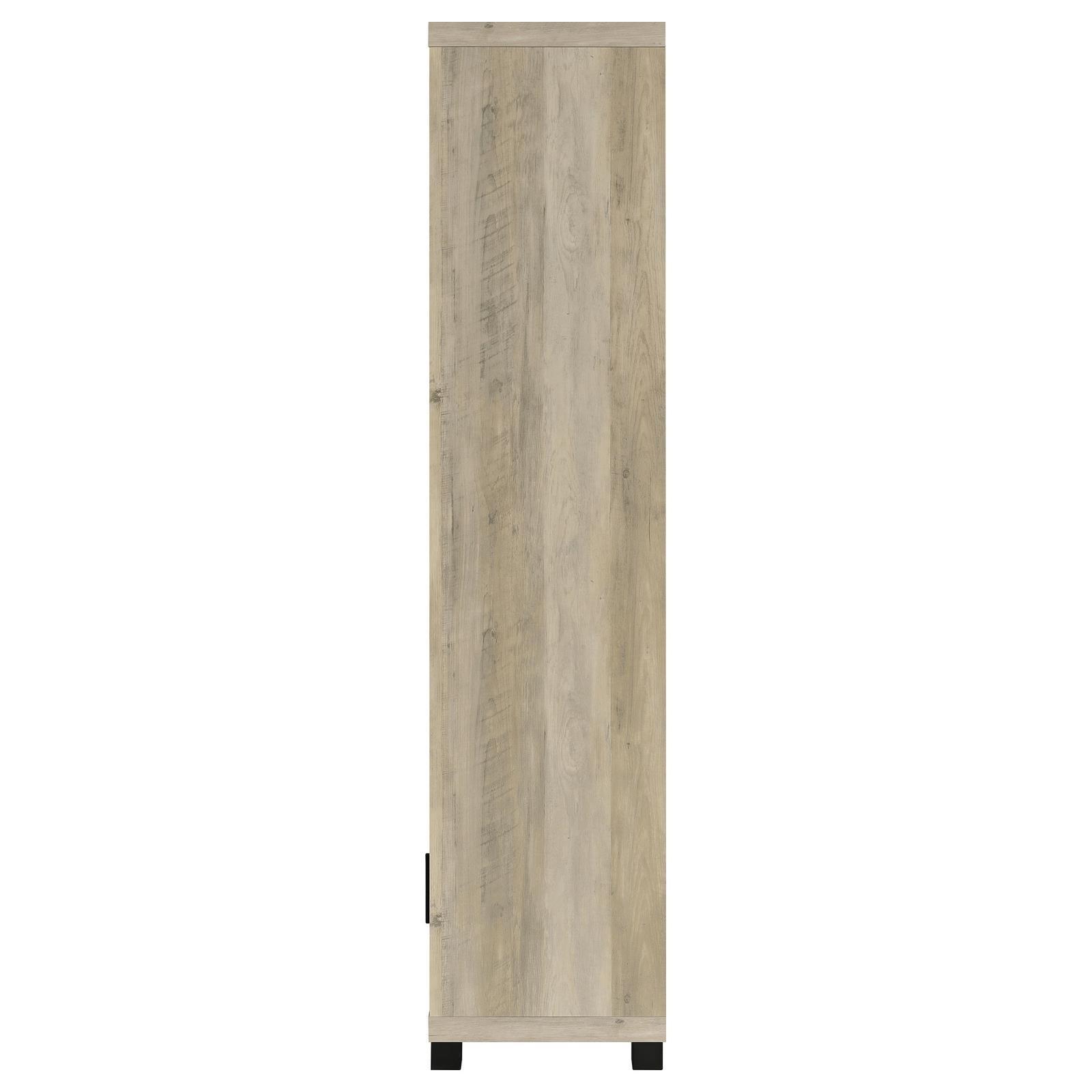 Sachin Sachin 3-Shelf Media Tower With Storage Cabinet Antique Pine 707746 - Ella Furniture