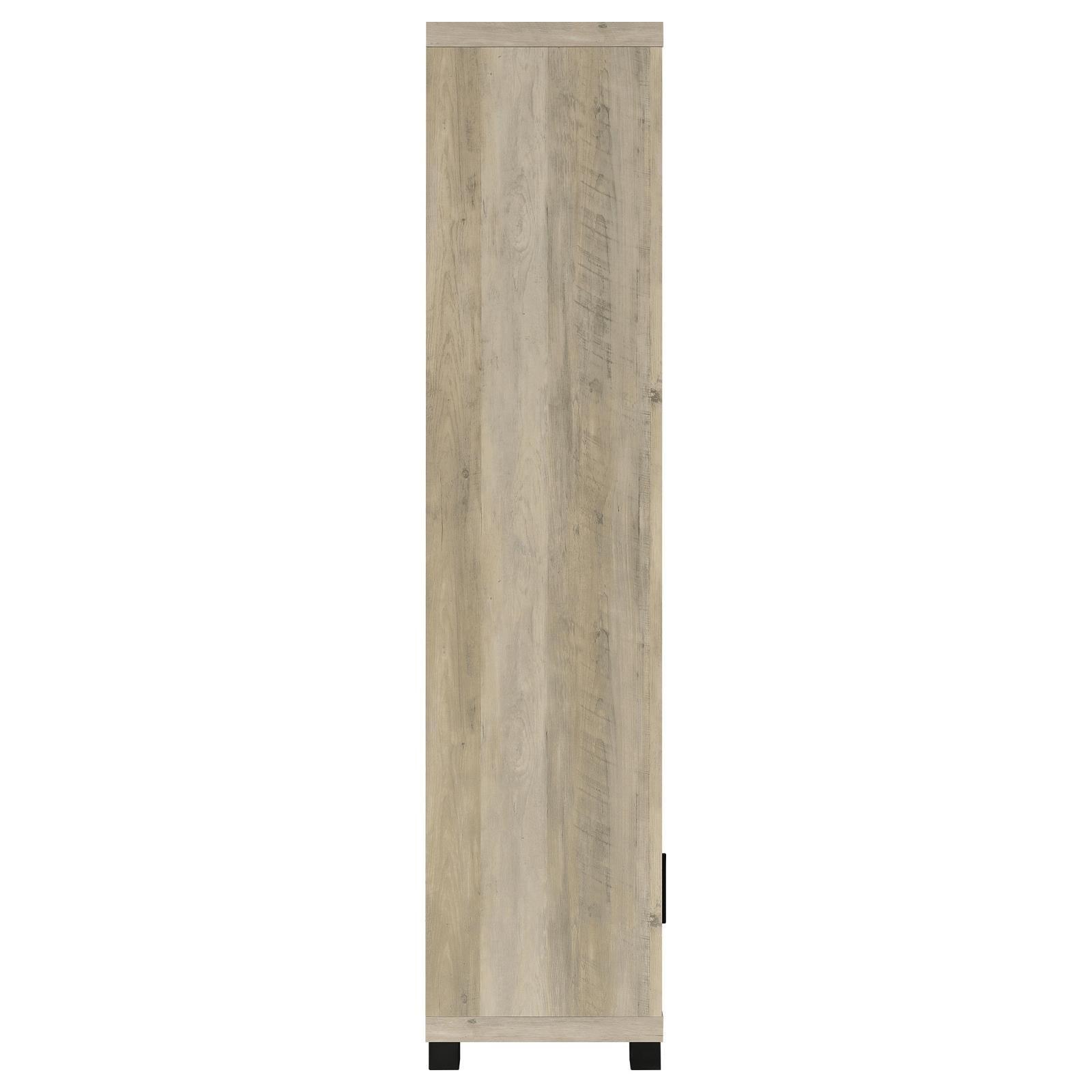 Sachin Sachin 3-Shelf Media Tower With Storage Cabinet Antique Pine 707746 - Ella Furniture