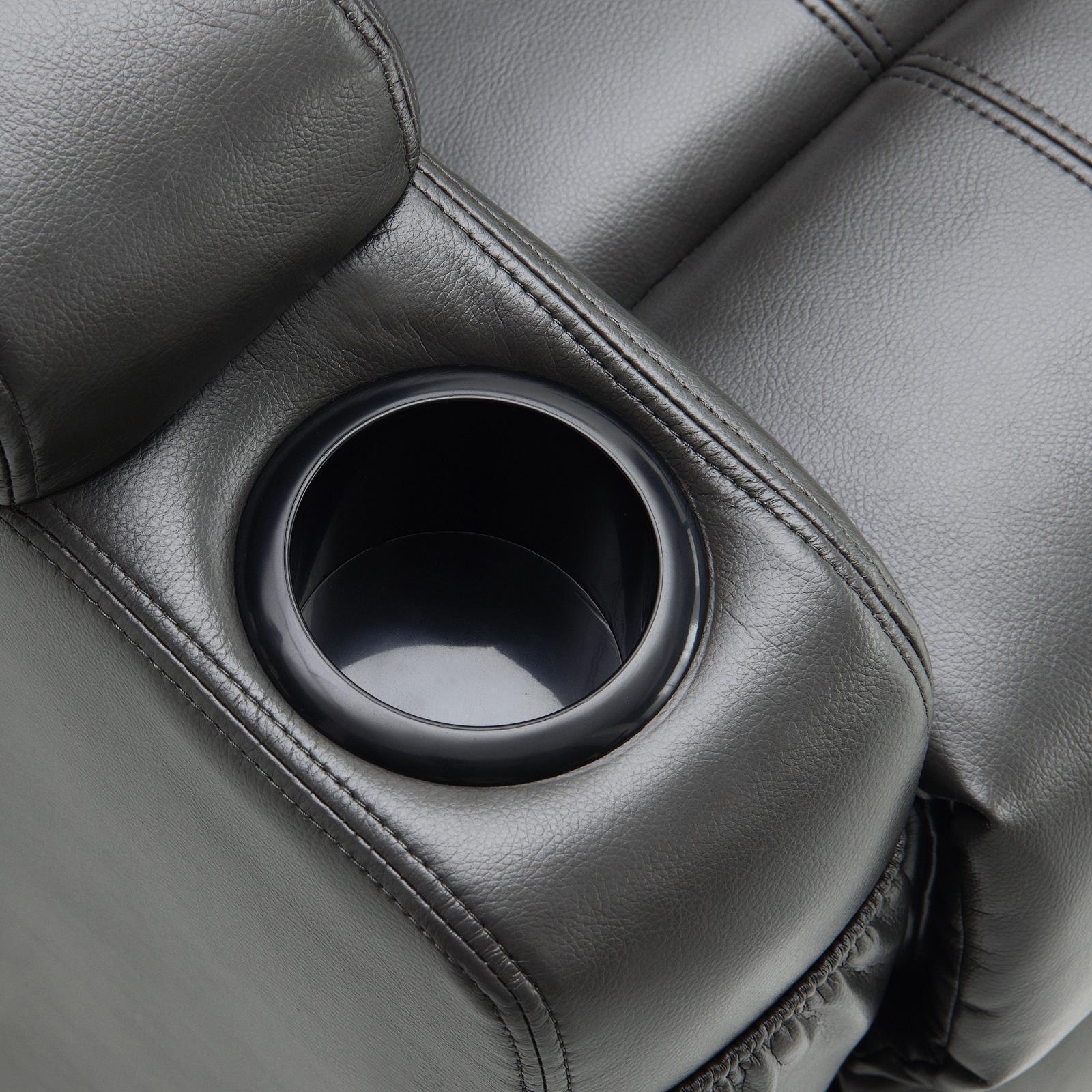 Sanger Upholstered Power Lift Recliner Chair With Massage Charcoal Grey 600498P - Ella Furniture