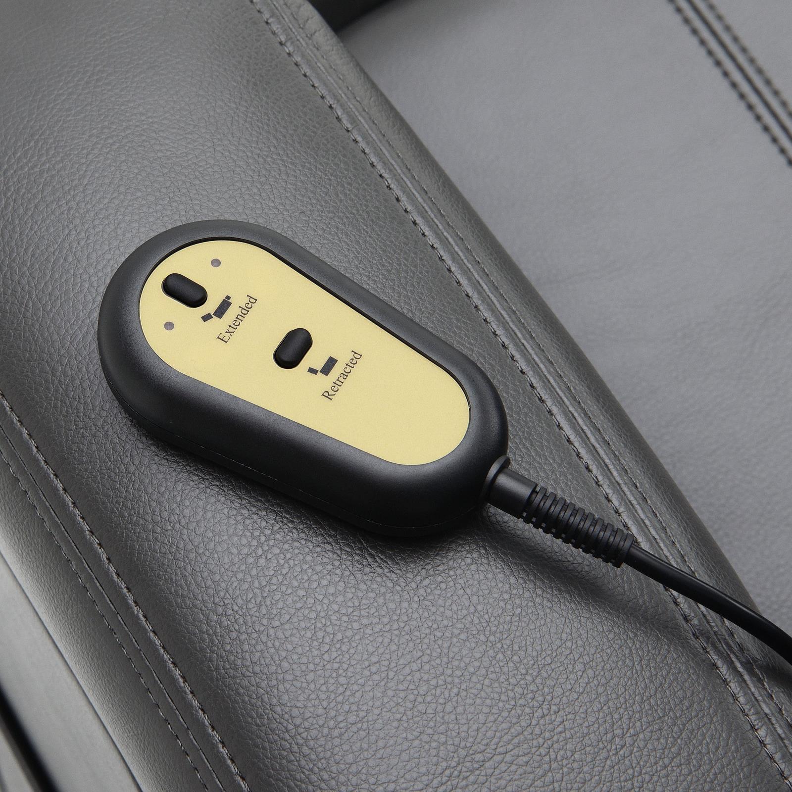 Sanger Upholstered Power Lift Recliner Chair With Massage Charcoal Grey 600498P - Ella Furniture