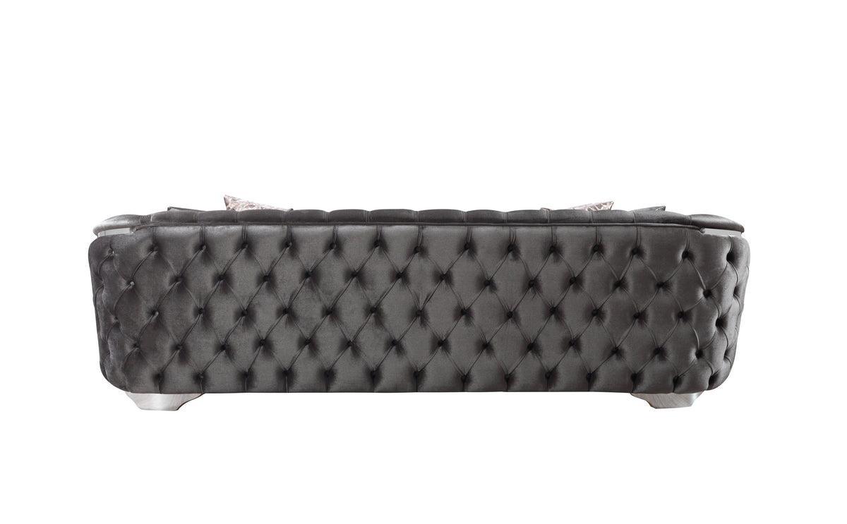 Scarlett Gray Velvet Sofa & Loveseat - Ella Furniture
