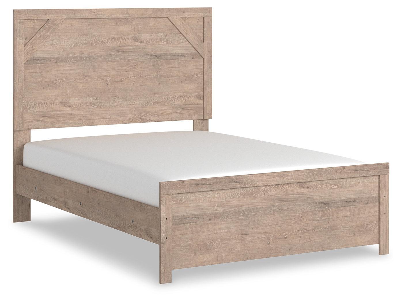 Senniberg Light Brown/white Panel Bedroom Set - Ella Furniture
