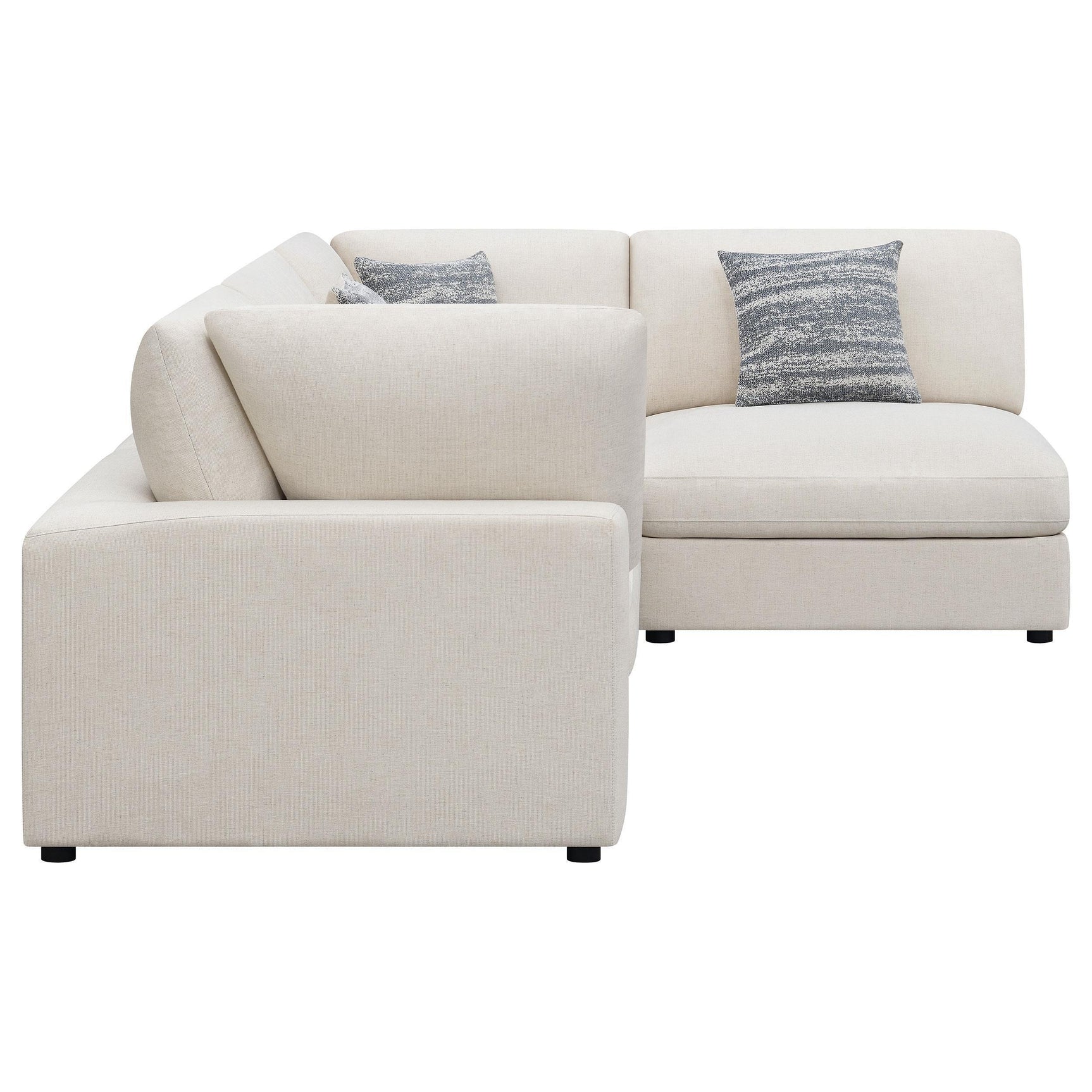Serene Serene 4-piece Upholstered Modular Sectional Sofa Beige 551321-SETA - Ella Furniture
