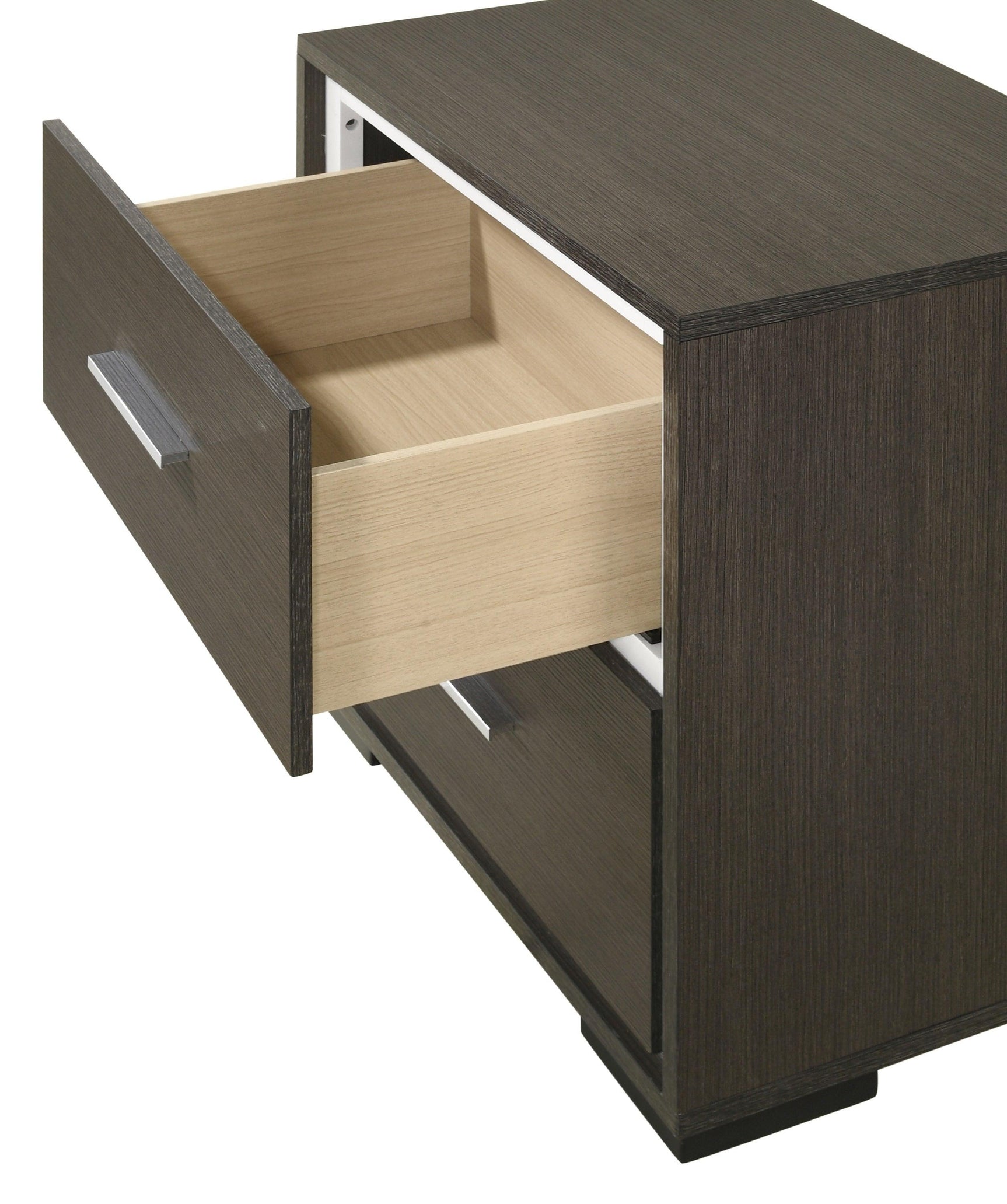 Sharpe Gray/White Modern Solid Wood And Veneers 5-Drawers Chest - Ella Furniture