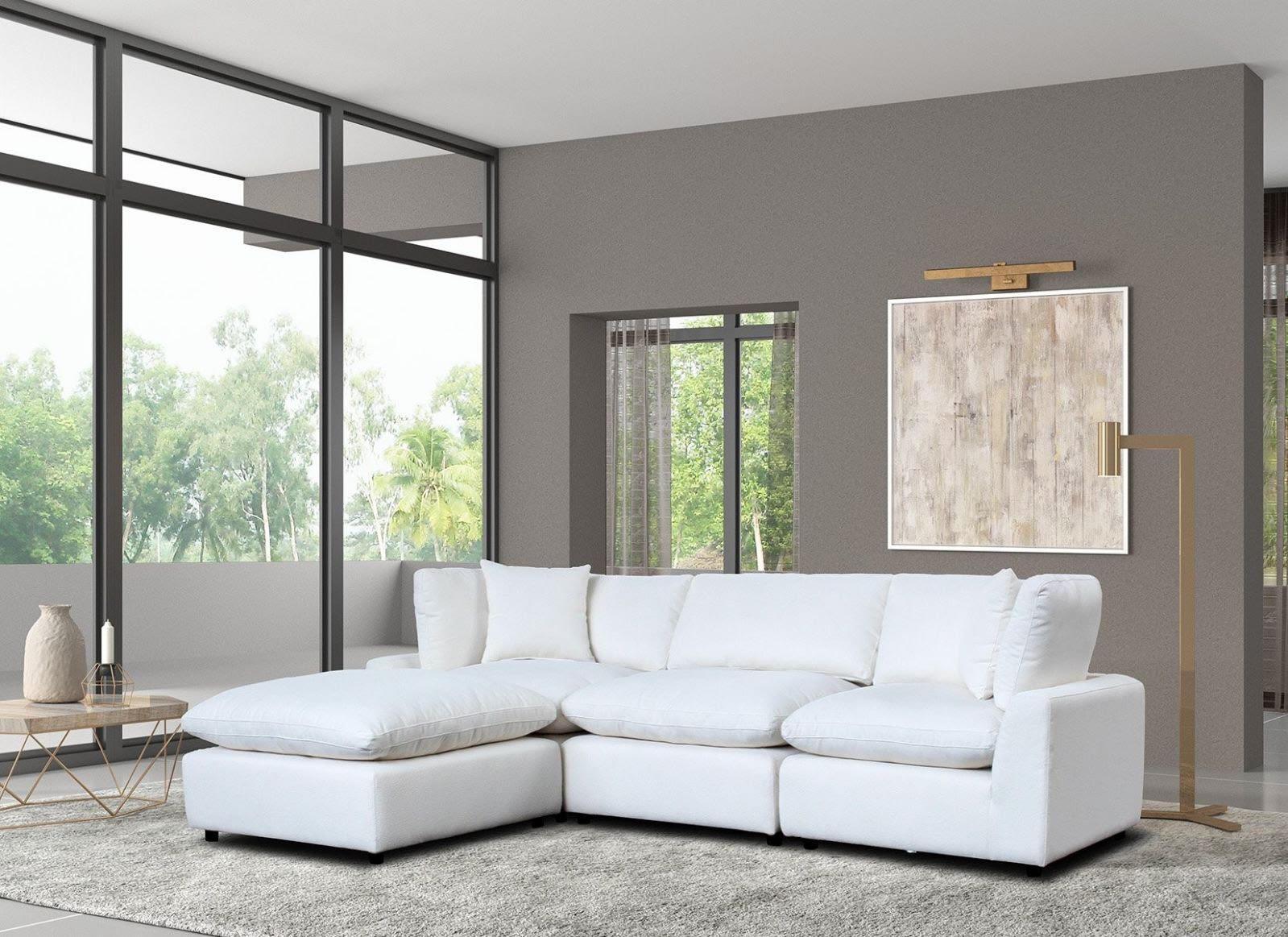 Sky White Modular Sectional - Ella Furniture