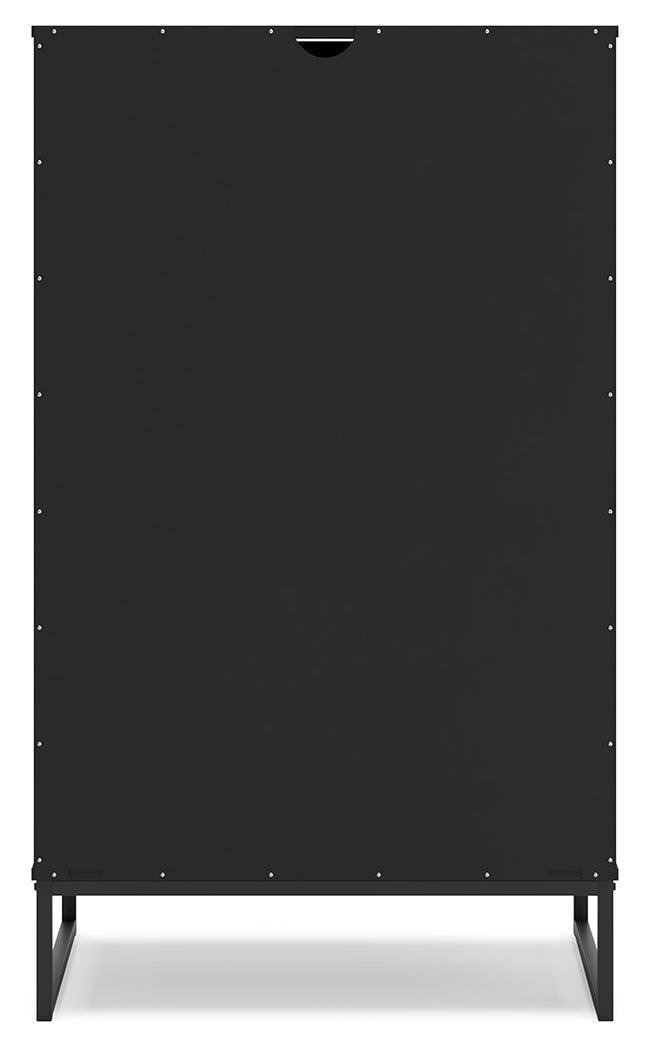 Socalle Black Chest of Drawers - Ella Furniture