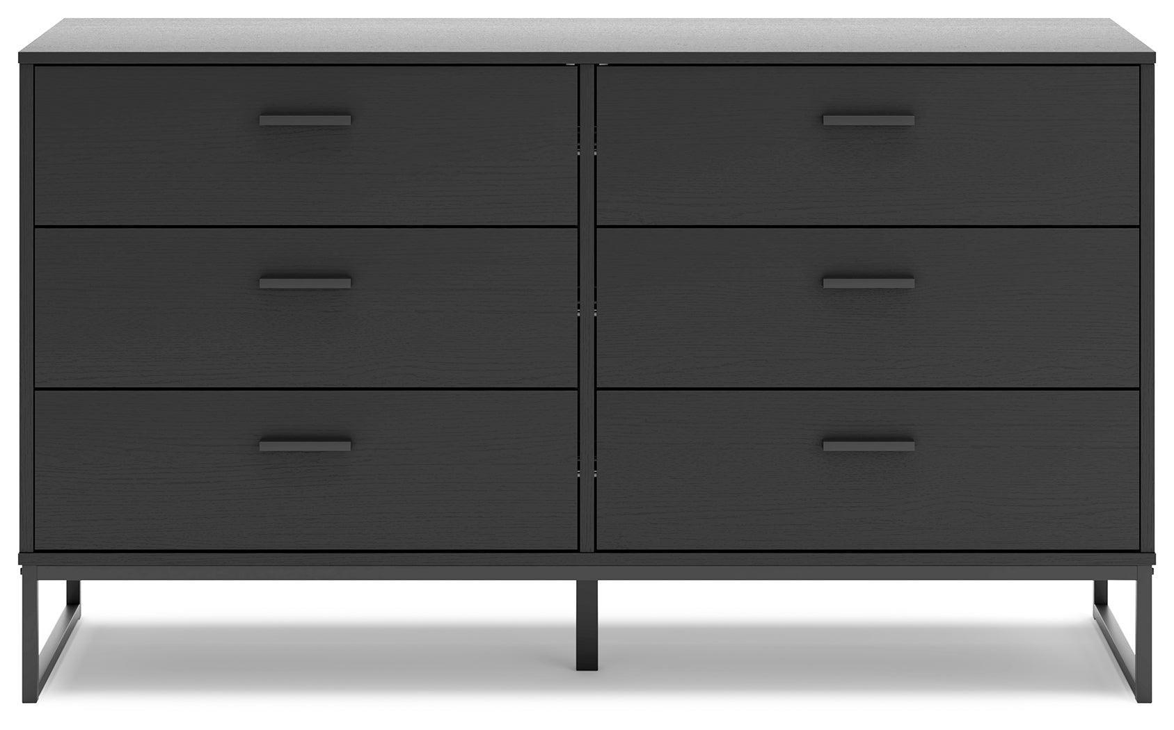Socalle Black Dresser - Ella Furniture