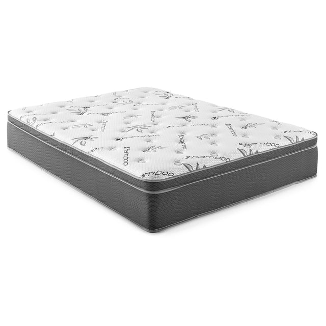 Sommet 13" Twin Bamboo Euro Top Memory Foam Hybrid Mattress 350363T - Ella Furniture
