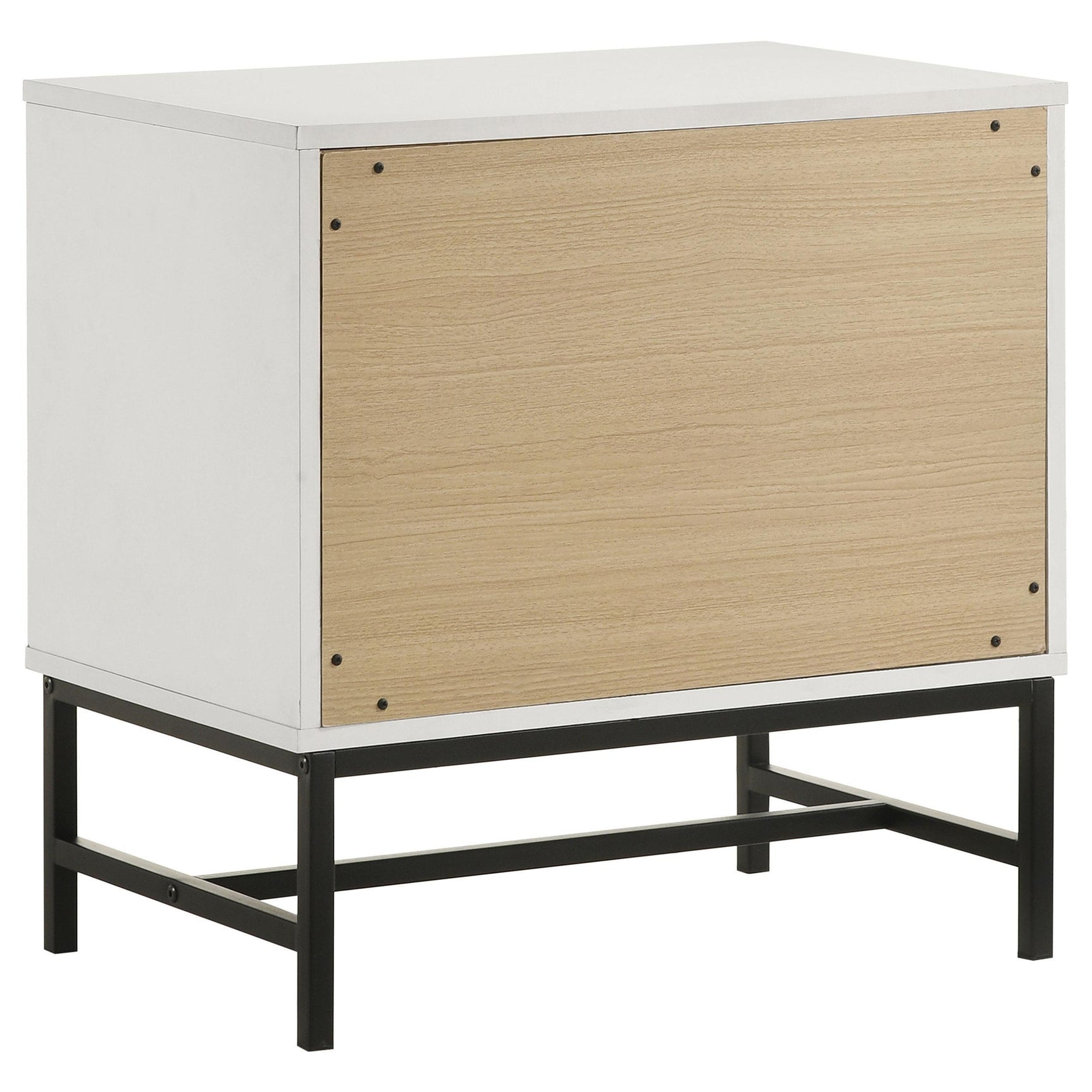 Sonora 2-drawer Nightstand Bedside Table White 224862 - Ella Furniture