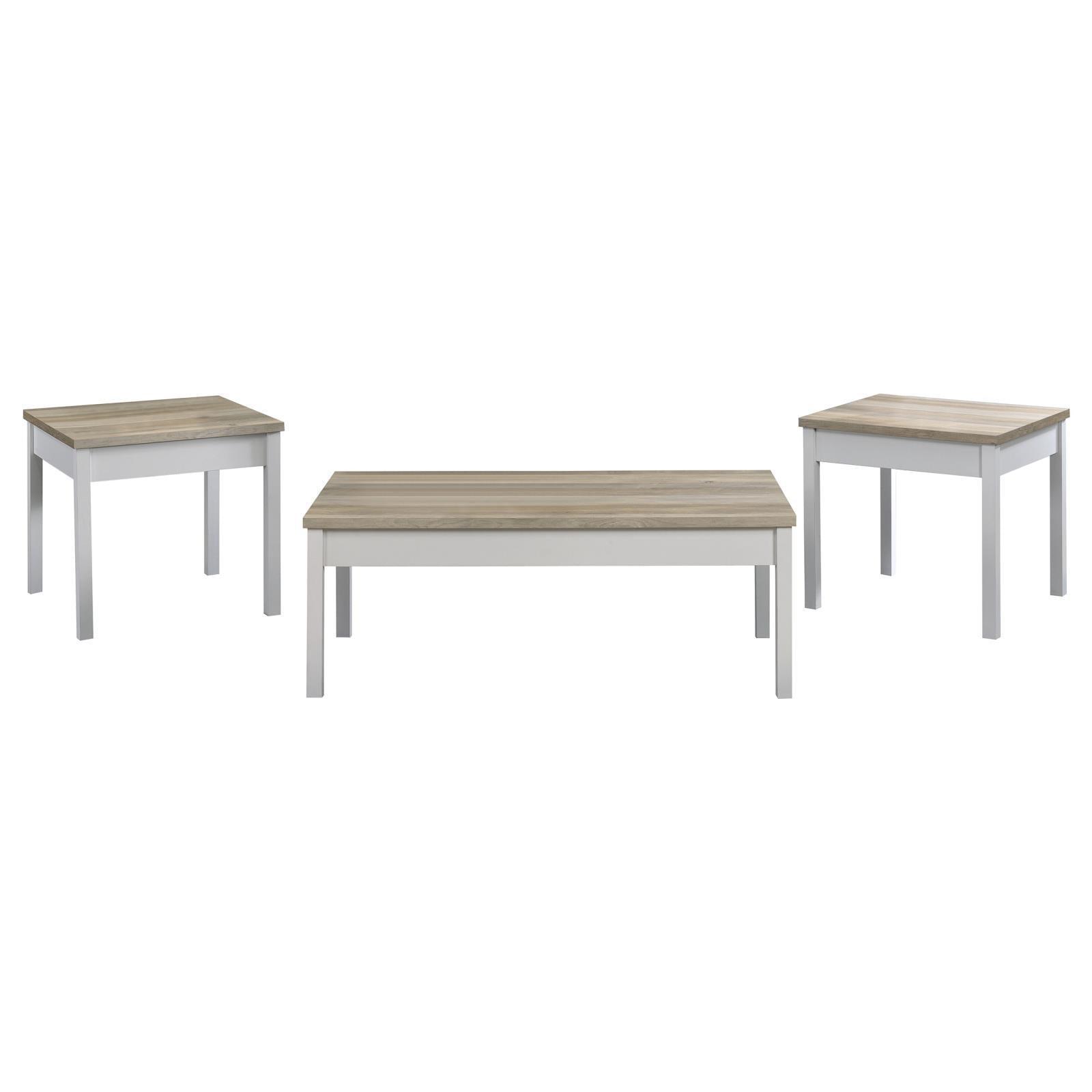 Stacie 3-Piece Composite Wood Coffee Table Set Antique Pine And White 709950 - Ella Furniture
