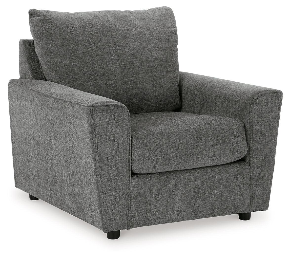 Stairatt Gravel Chair And Ottoman - Ella Furniture