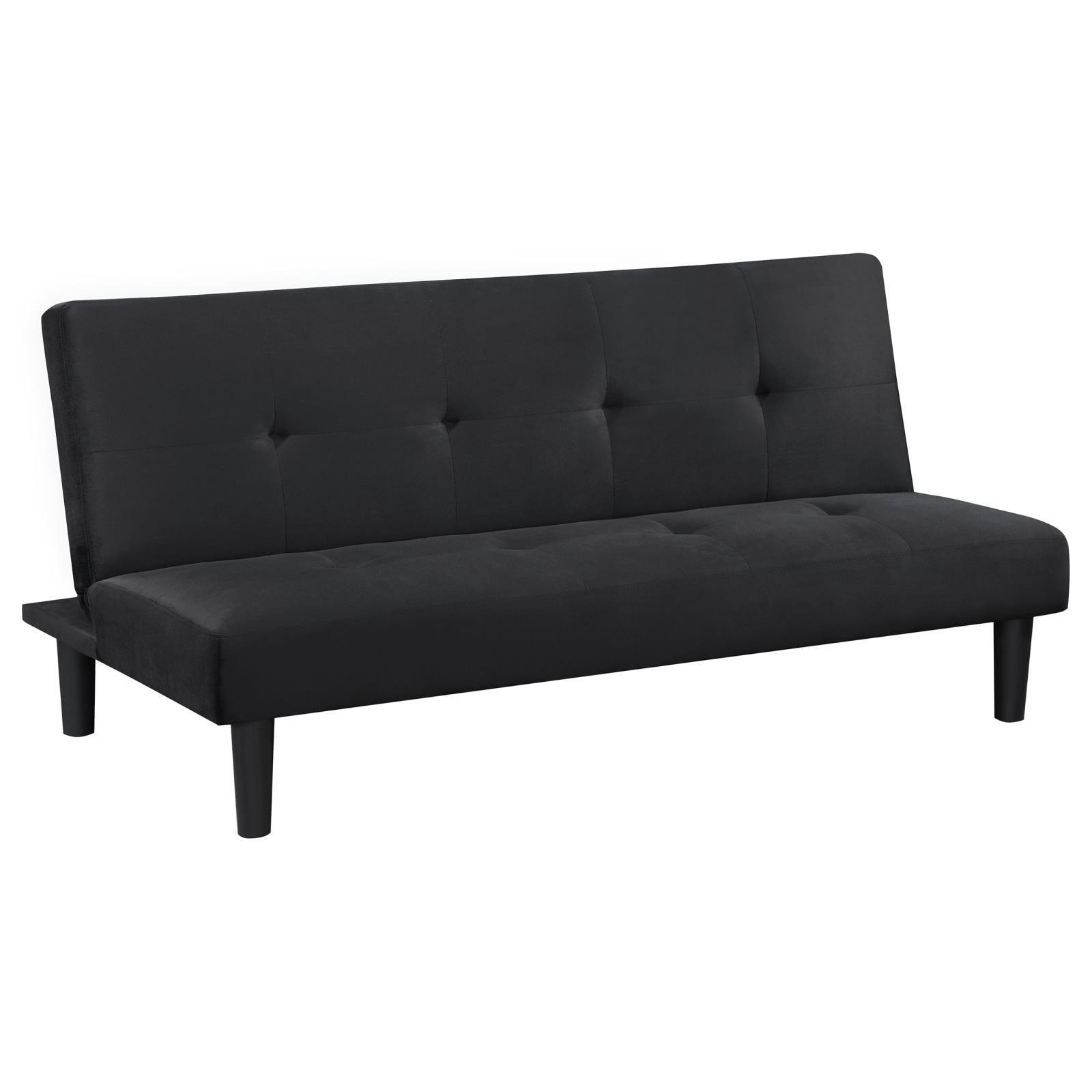 Stanford Motion Collection Stanford Multipurpose Upholstered Tufted Convertible Sofa Bed Black 360238 - Ella Furniture