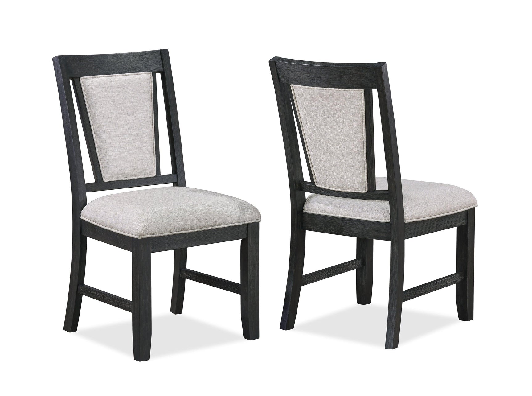 Stevens Gray Modern Solid Wood And Veneers Fabric Upholstered Round Dining Room Set - Ella Furniture