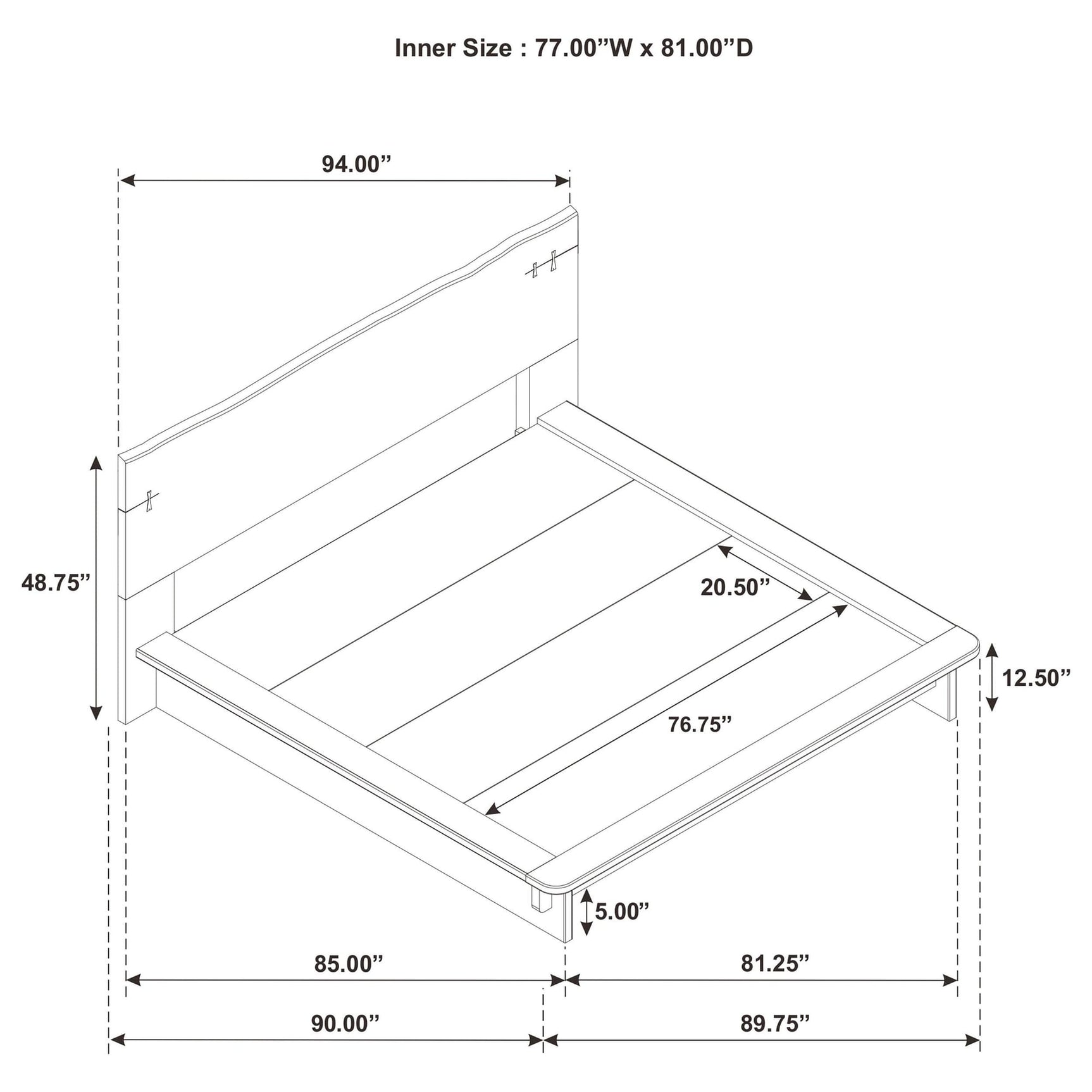 Stillwater Eastern King Platform Bed view 7