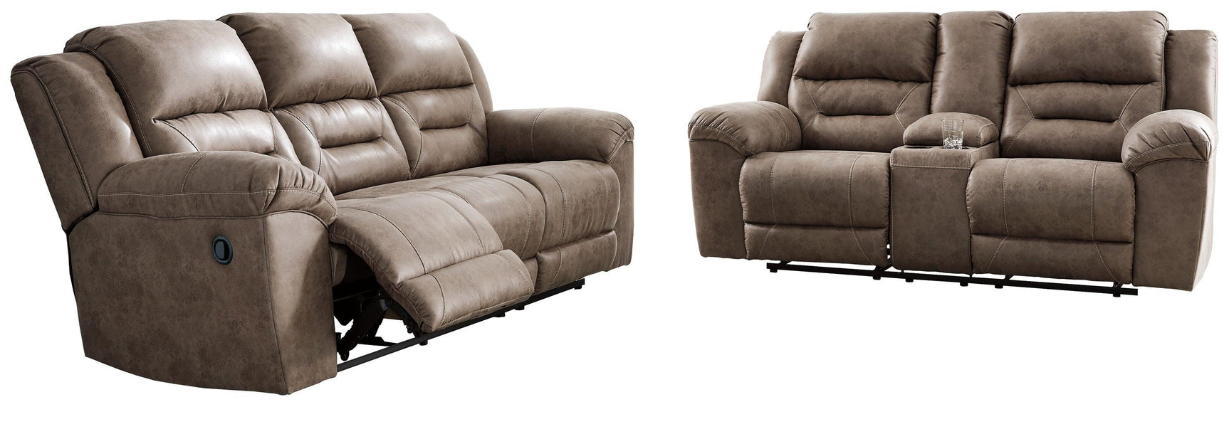 Stoneland Fossil Sofa And Loveseat - Ella Furniture