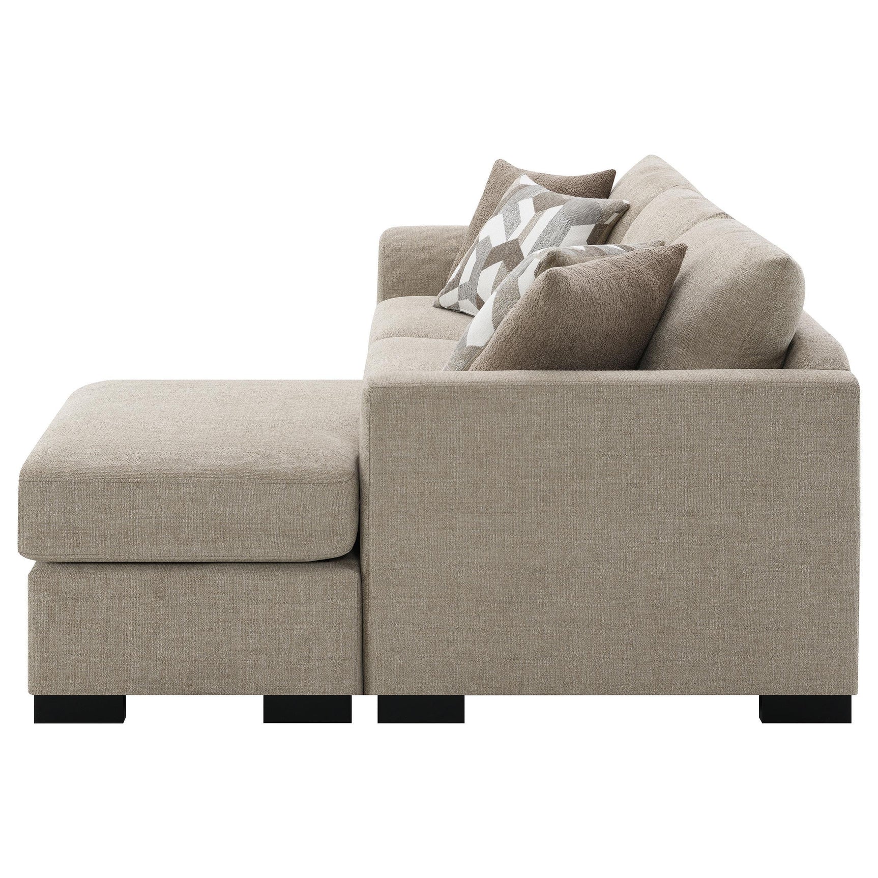 Storey Upholstered Sleeper Sectional Chaise Sofa Camel 504778 - Ella Furniture
