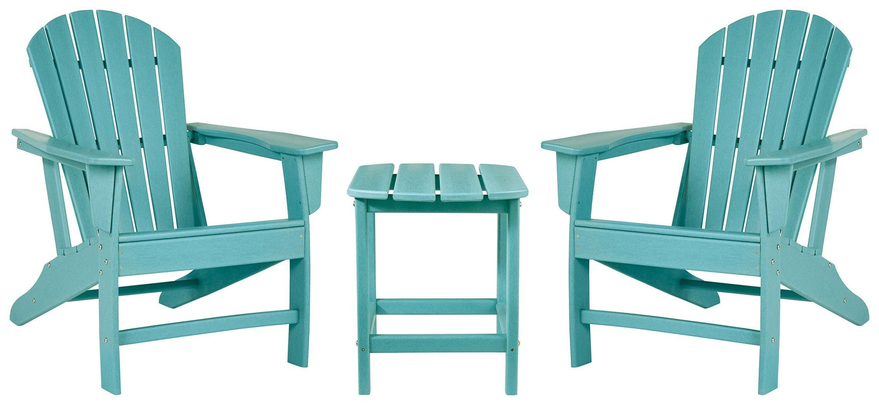 Sundown Turquoise Treasure 2 Outdoor Chairs With End Table - Ella Furniture