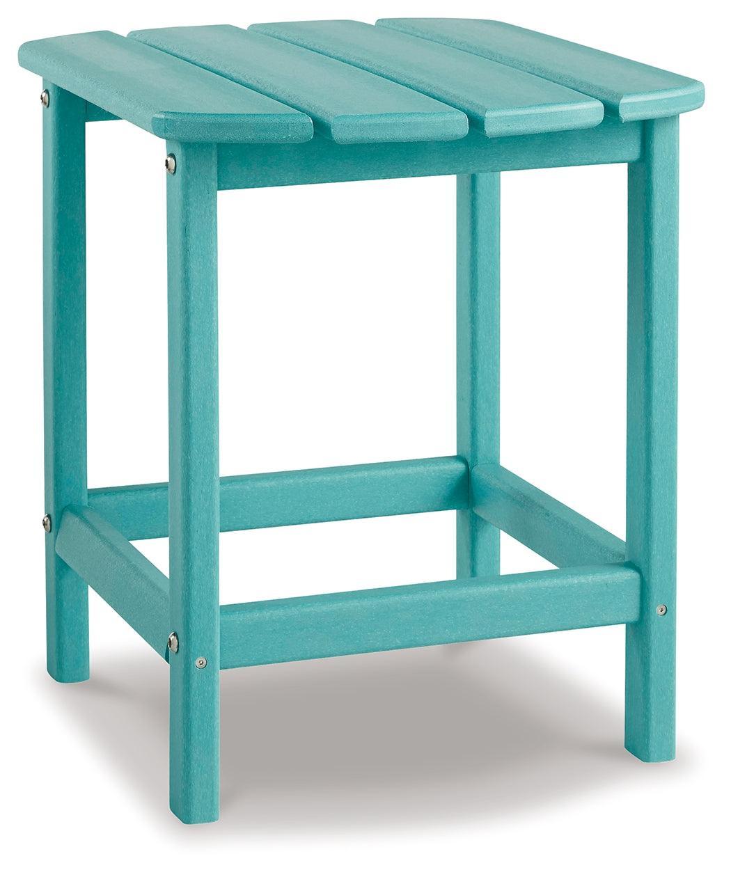 Sundown Turquoise Treasure Outdoor Chair With End Table - Ella Furniture