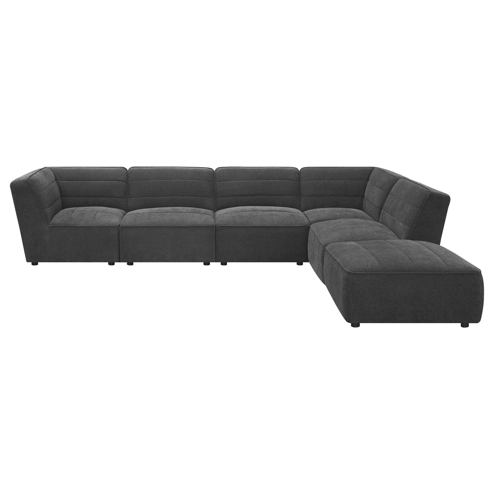 SUNNY Sunny 6-piece Upholstered Modular Sectional Sofa Charcoal 552081-SET - Ella Furniture