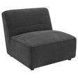 SUNNY Sunny Upholstered Armless Chair Dark Charcoal 552081 - Ella Furniture