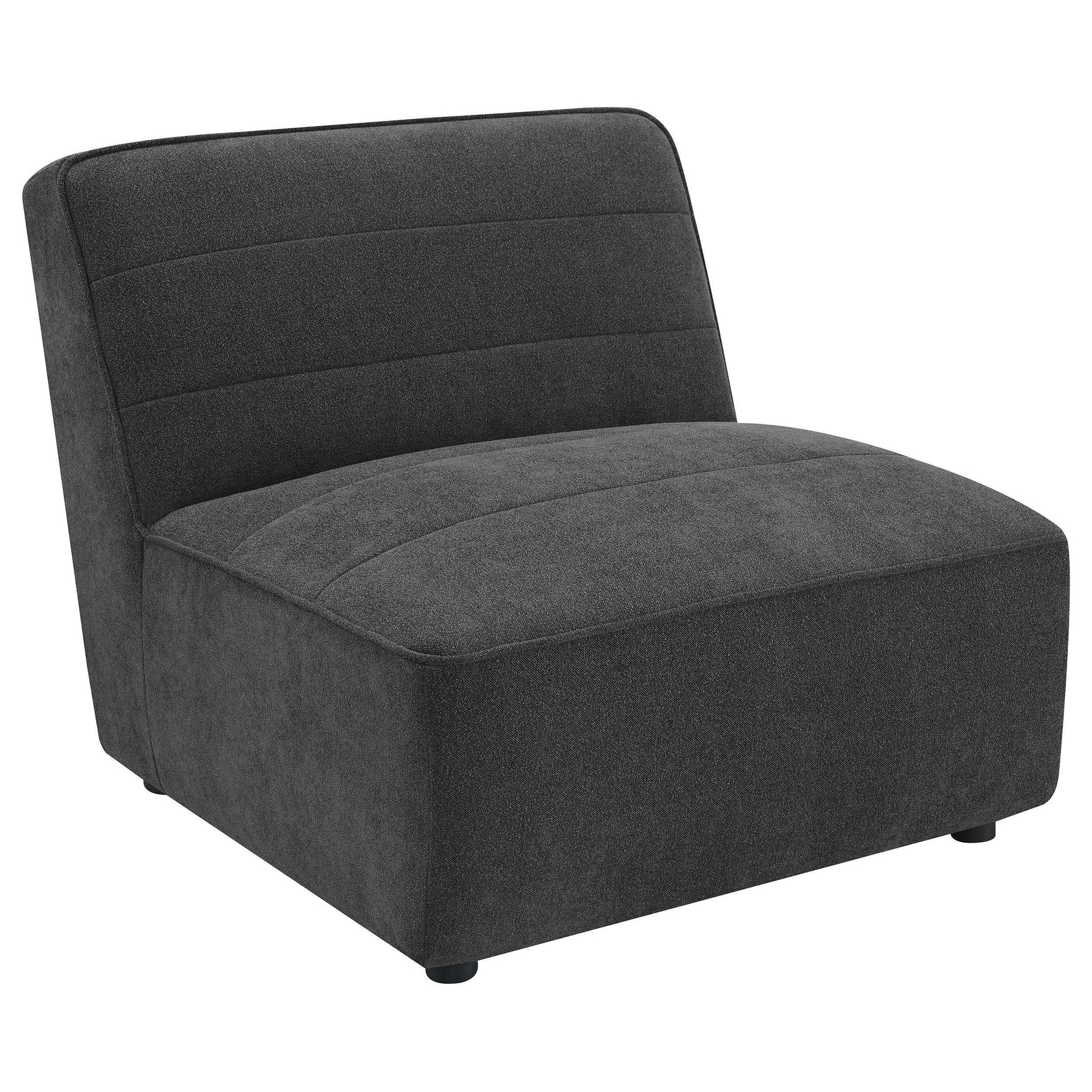 SUNNY Sunny Upholstered Armless Chair Dark Charcoal 552081 - Ella Furniture