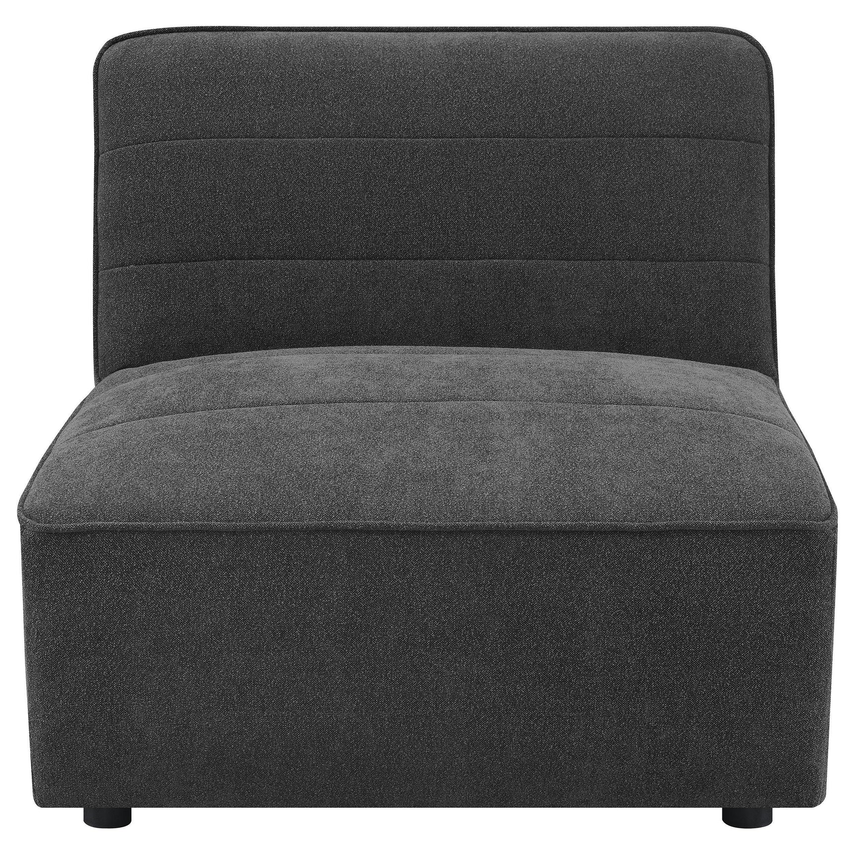 SUNNY Sunny Upholstered Armless Chair Dark Charcoal 552081 - Ella Furniture