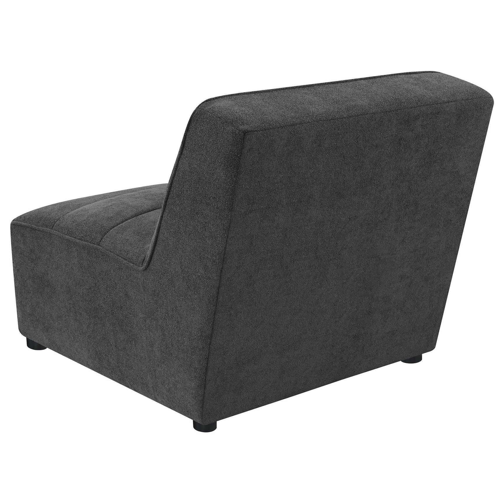SUNNY Sunny Upholstered Armless Chair Dark Charcoal 552081 - Ella Furniture