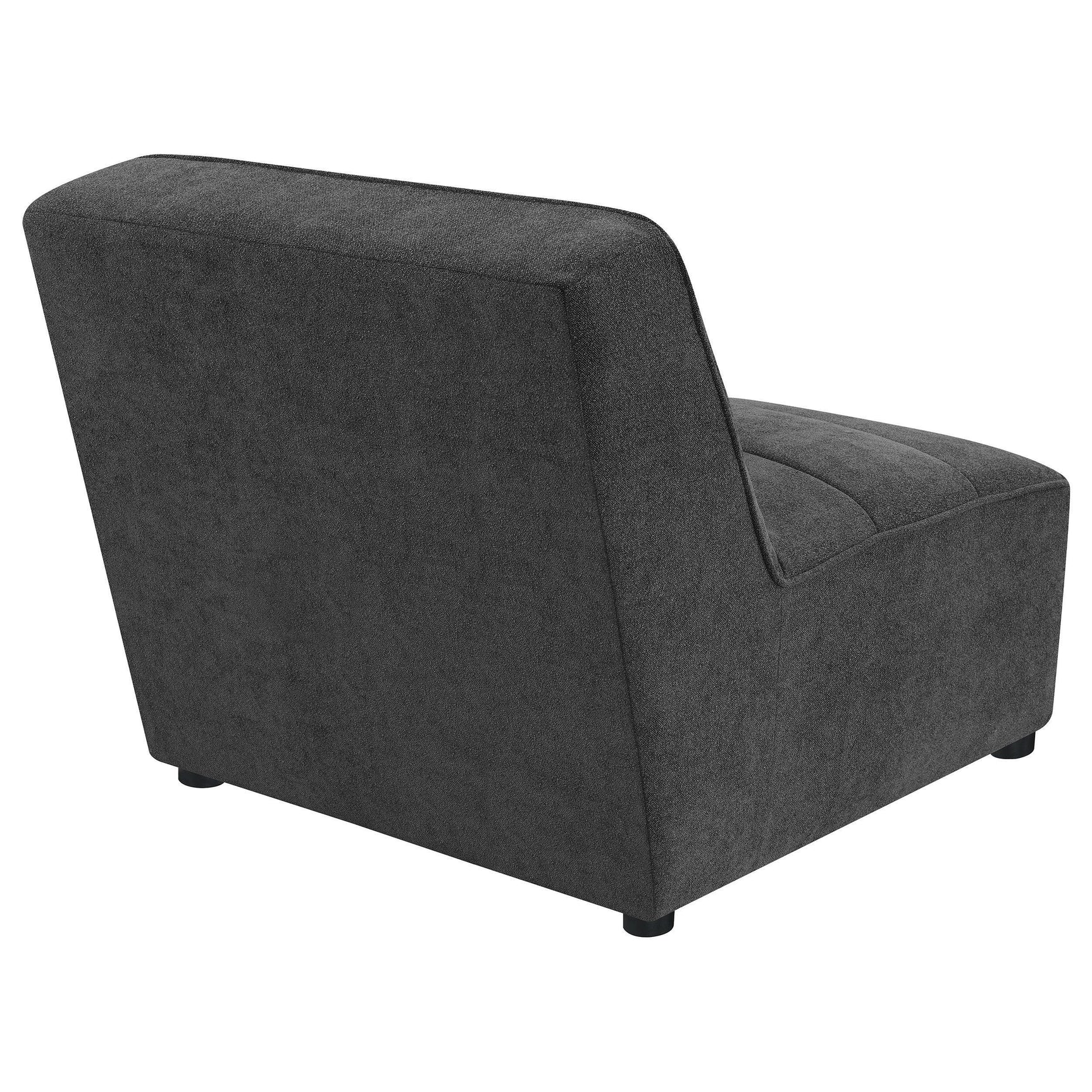 SUNNY Sunny Upholstered Armless Chair Dark Charcoal 552081 - Ella Furniture