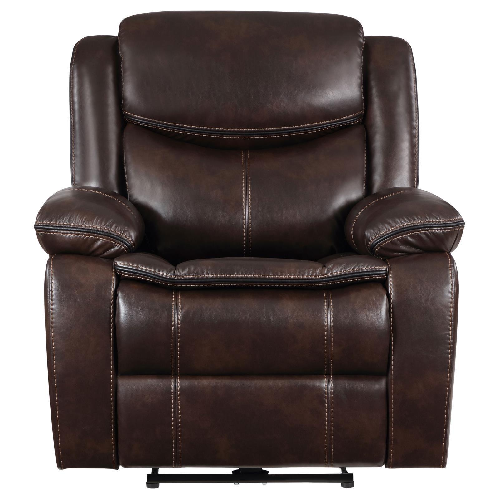 Sycamore Upholstered Power Recliner Chair Dark Brown 610193P - Ella Furniture