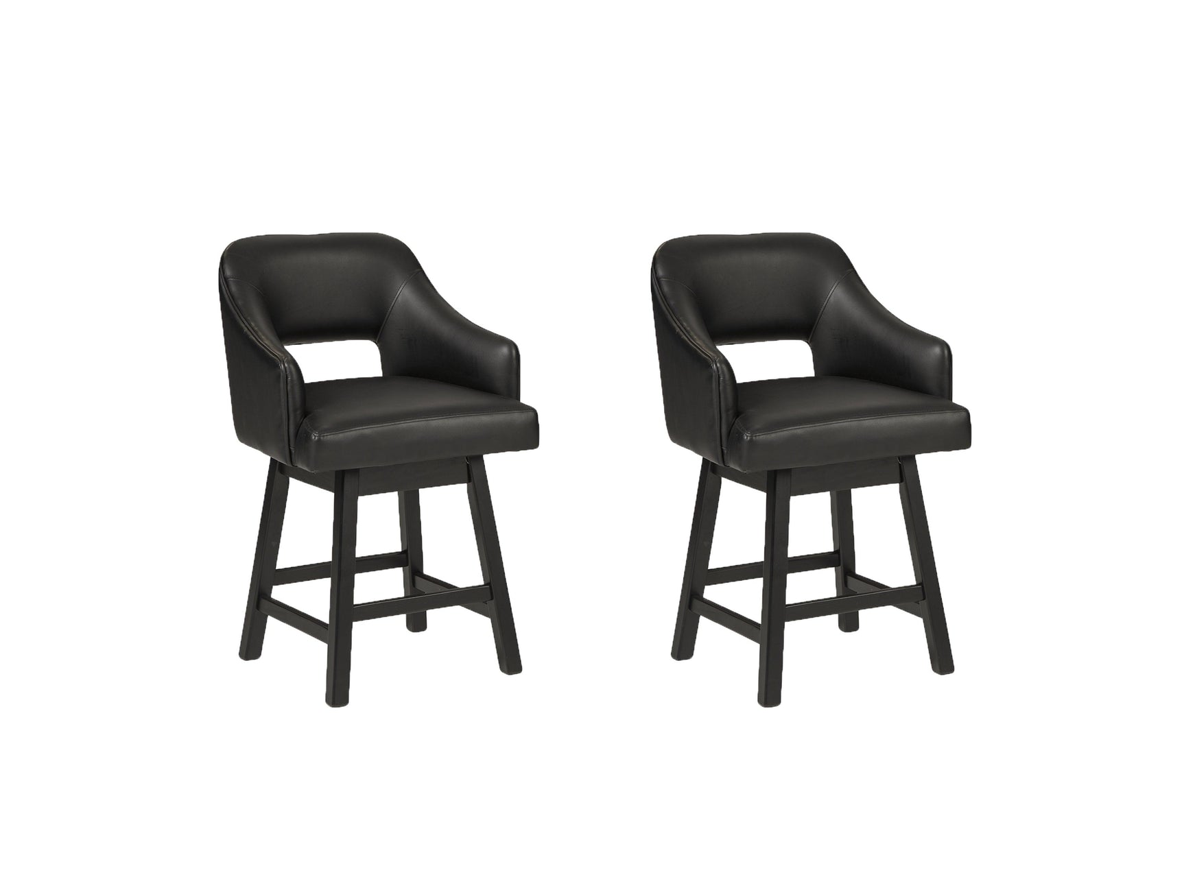 Tallenger Black/dark Brown 2-Piece Bar Stool - Ella Furniture