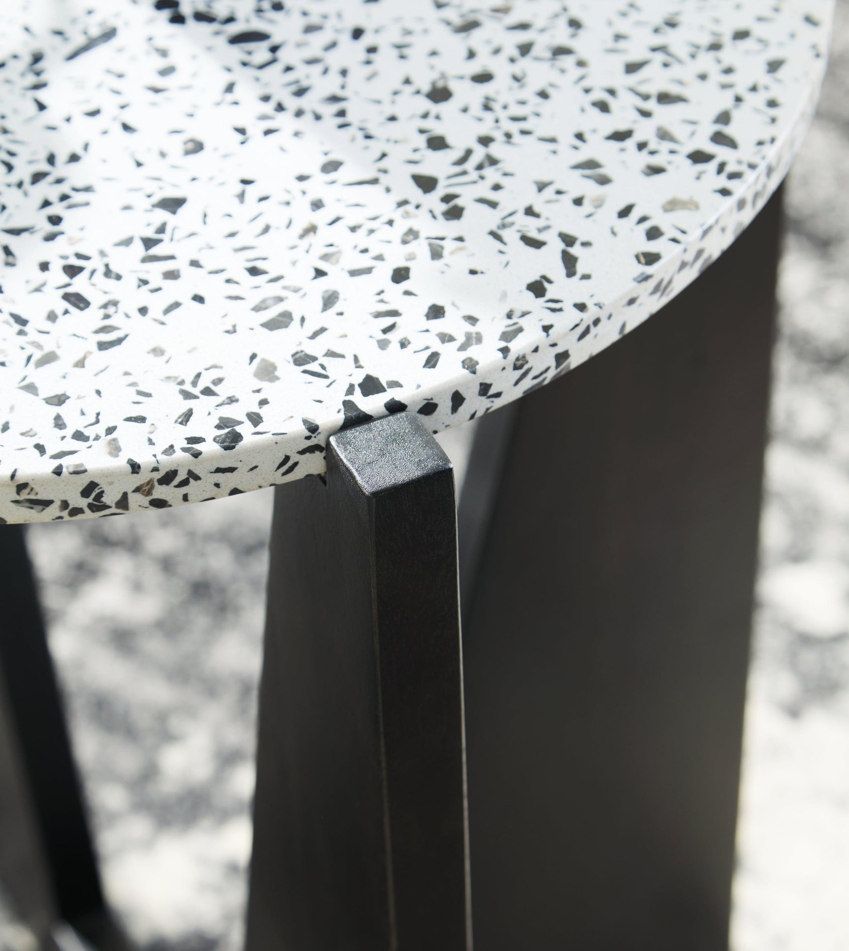 Tellrich Black/White Accent Table - Ella Furniture