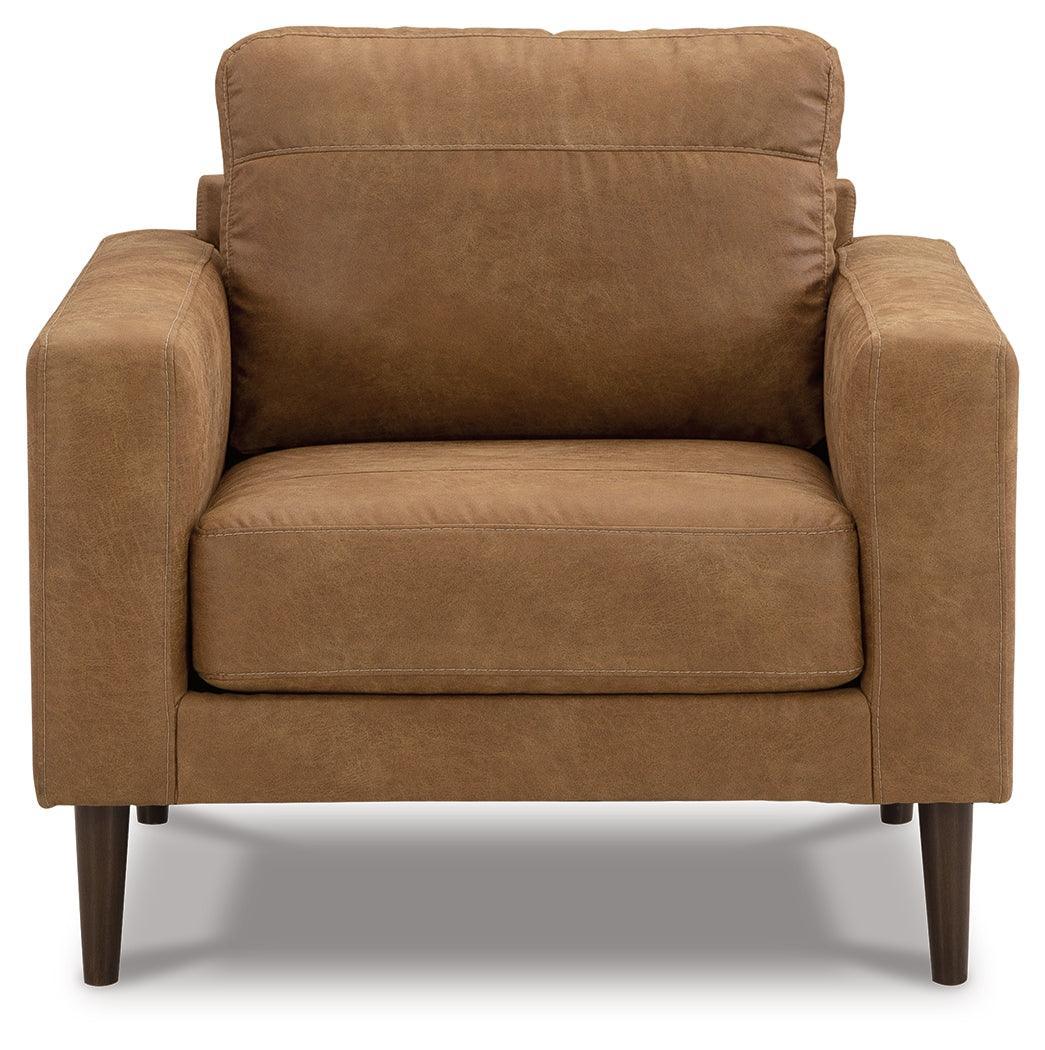 Telora Caramel Sofa, Loveseat, Chair And Ottoman - Ella Furniture
