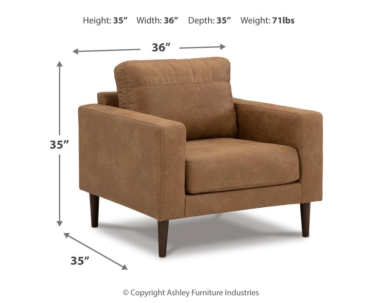 Telora Caramel Sofa, Loveseat, Chair And Ottoman - Ella Furniture