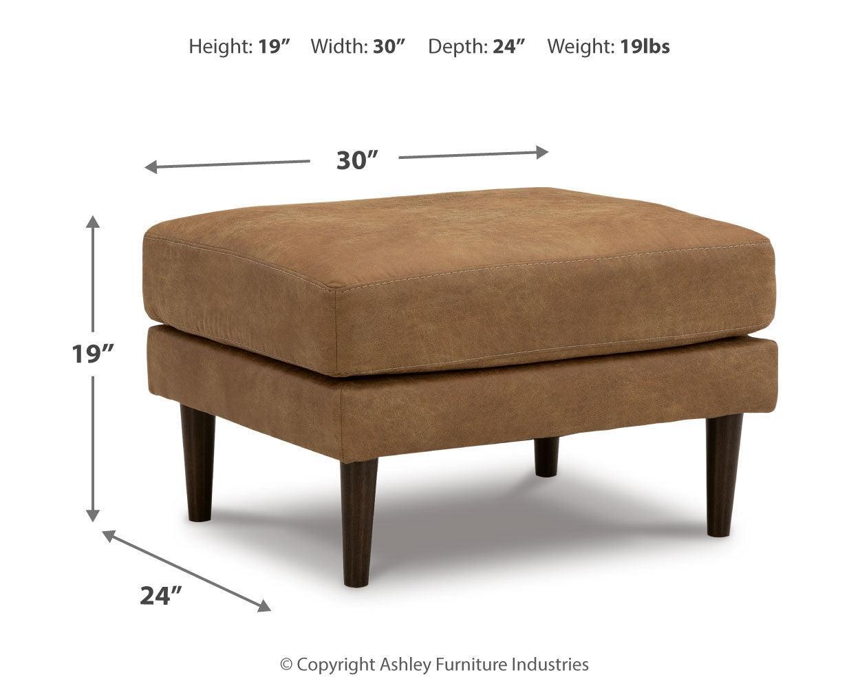 Telora Caramel Sofa, Loveseat, Chair And Ottoman - Ella Furniture