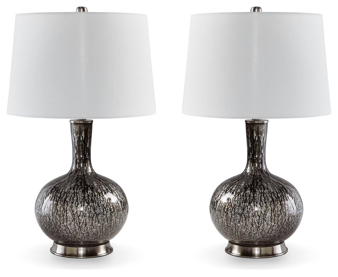 Tenslow Antique Black 2-Piece Table Lamp Set - Ella Furniture
