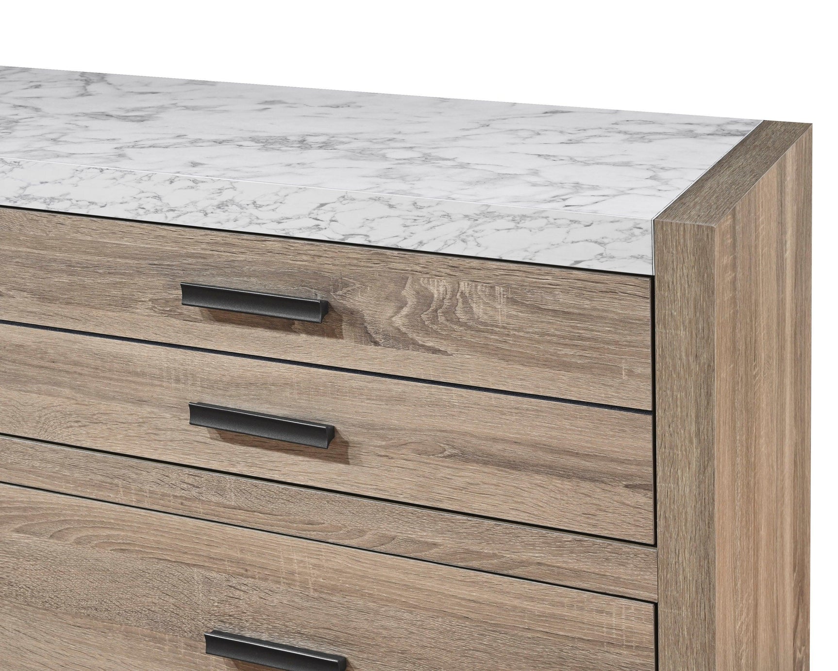 Tilston Brown Modern Contemporary Solid Wood And Veneers 8-Drawers Dresser - Ella Furniture