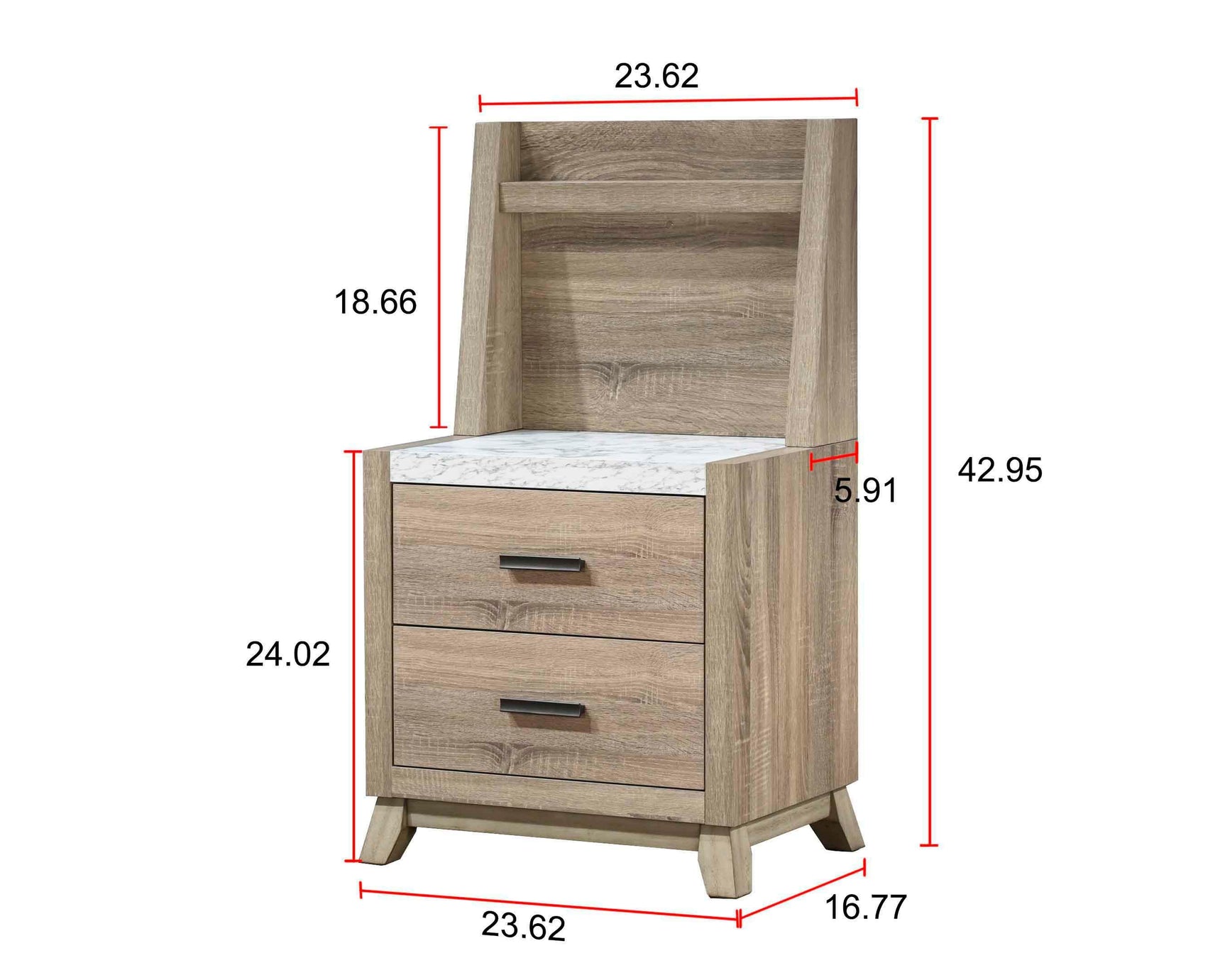 Tilston Brown Modern Contemporary Solid Wood And Veneers 8-Drawers Dresser - Ella Furniture