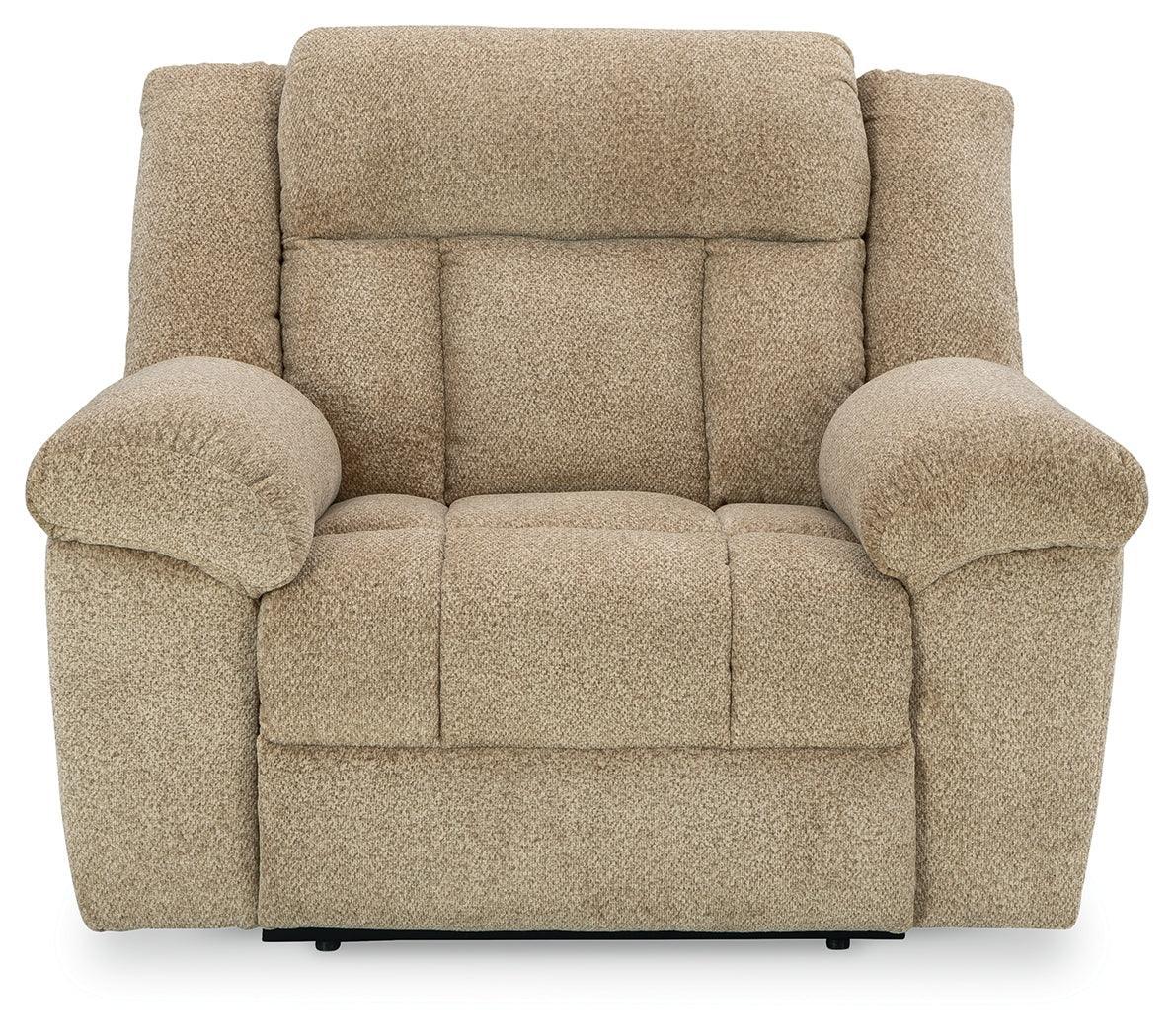 Tip-Off Wheat Chenille Power Recliner - Ella Furniture