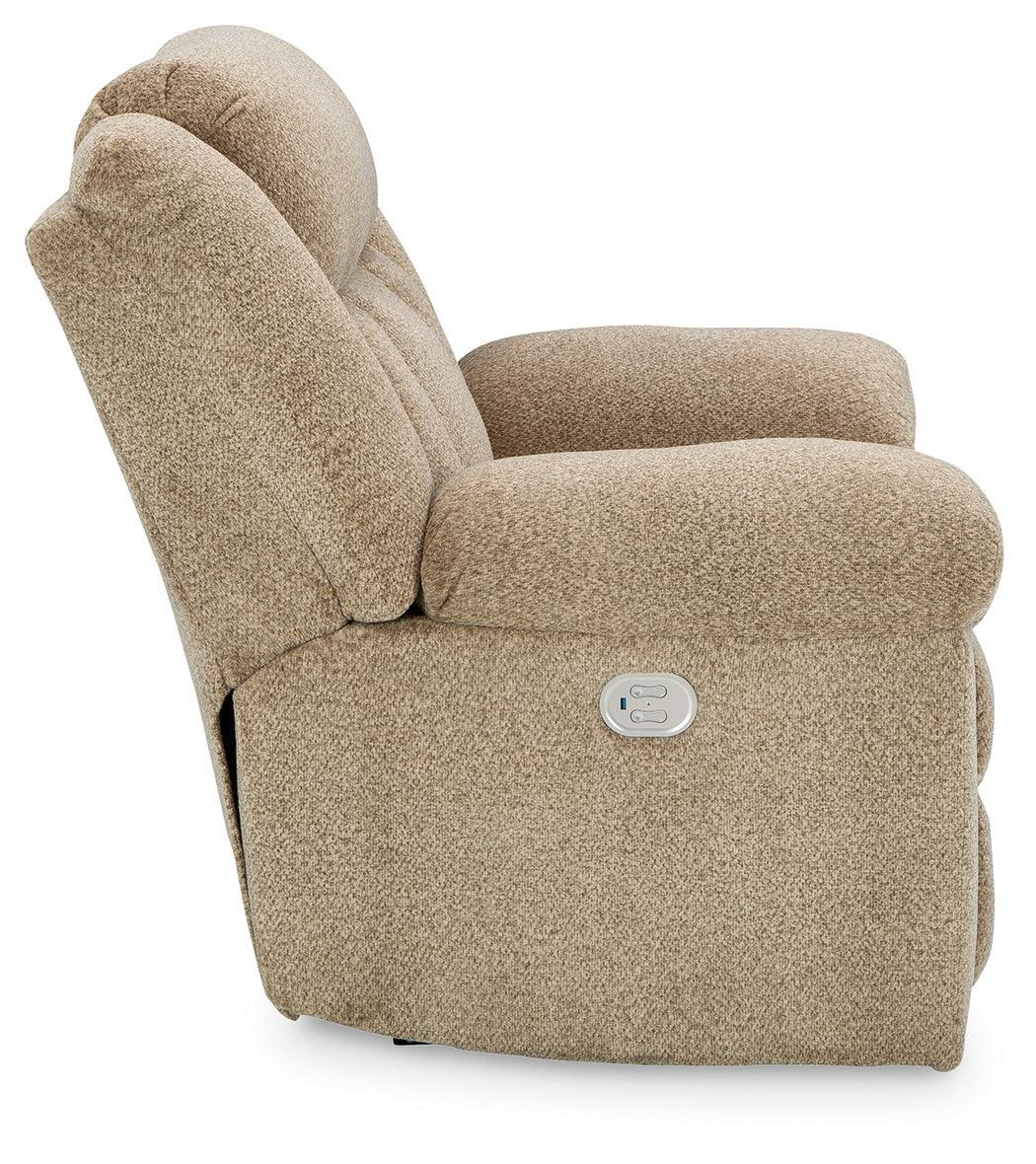 Tip-Off Wheat Chenille Power Recliner - Ella Furniture