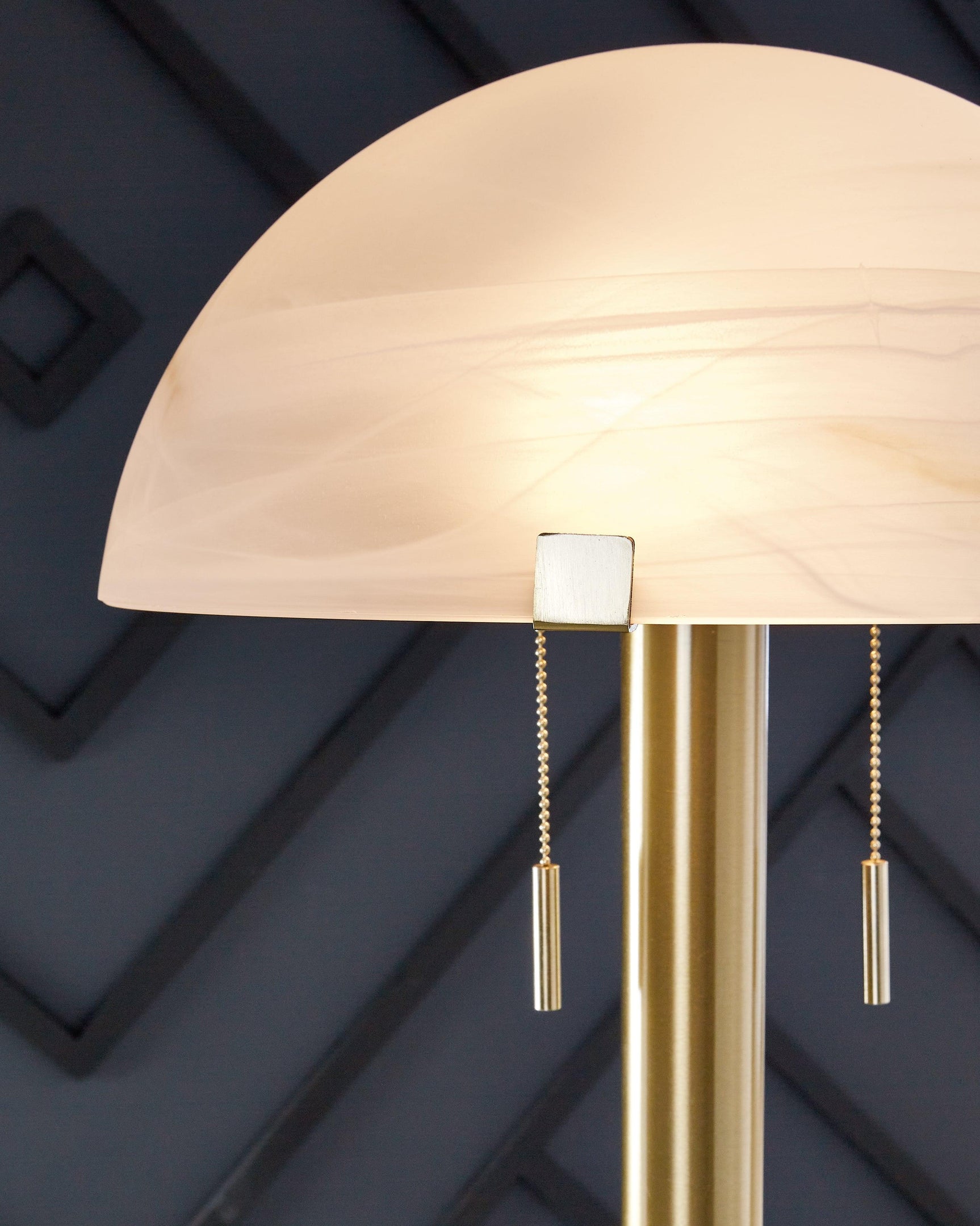 Tobbinsen Brass Finish Floor Lamp - Ella Furniture